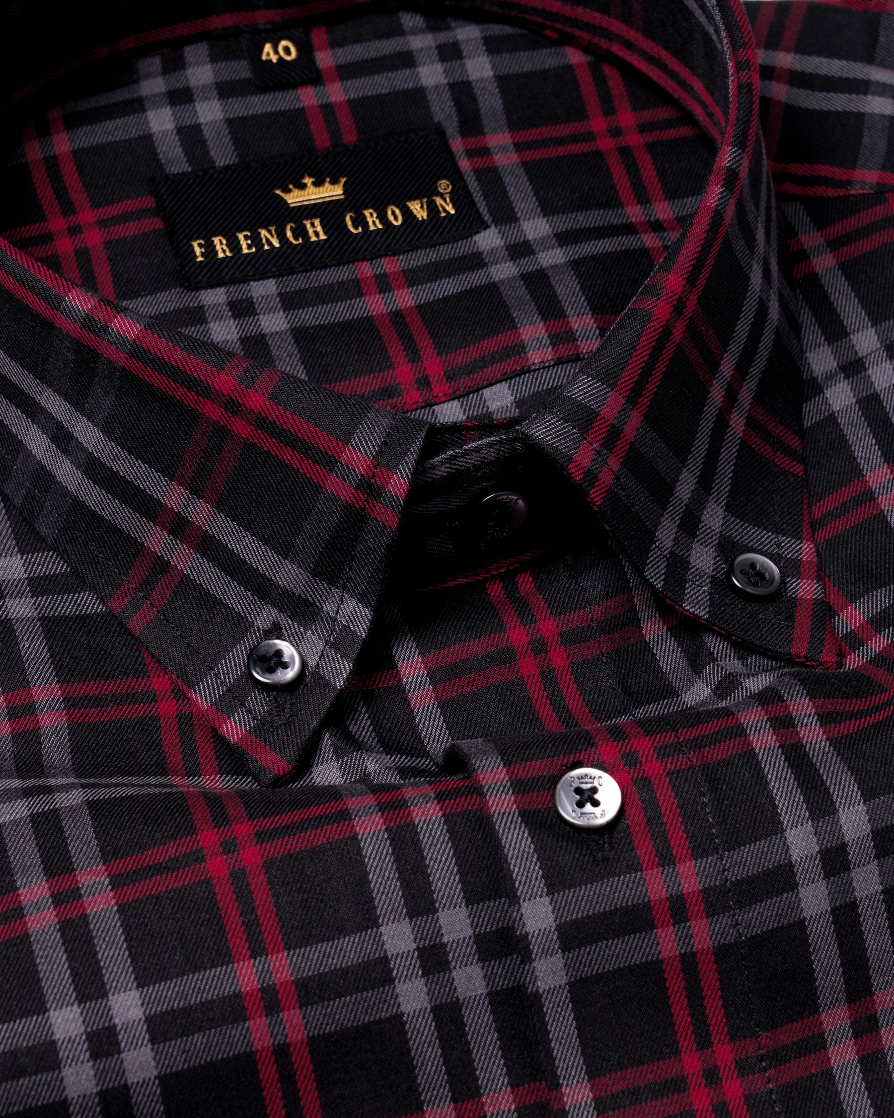 Jade Black Twill Plaid Button-Down Premium Cotton Shirt 4740-BD-BLK-38, 4740-BD-BLK-H-38, 4740-BD-BLK-39, 4740-BD-BLK-H-39, 4740-BD-BLK-H-40, 4740-BD-BLK-42, 4740-BD-BLK-H-44, 4740-BD-BLK-48, 4740-BD-BLK-H-48, 4740-BD-BLK-50, 4740-BD-BLK-H-50, 4740-BD-BLK-52, 4740-BD-BLK-H-52, 4740-BD-BLK-H-42, 4740-BD-BLK-46, 4740-BD-BLK-H-46, 4740-BD-BLK-44, 4740-BD-BLK-40