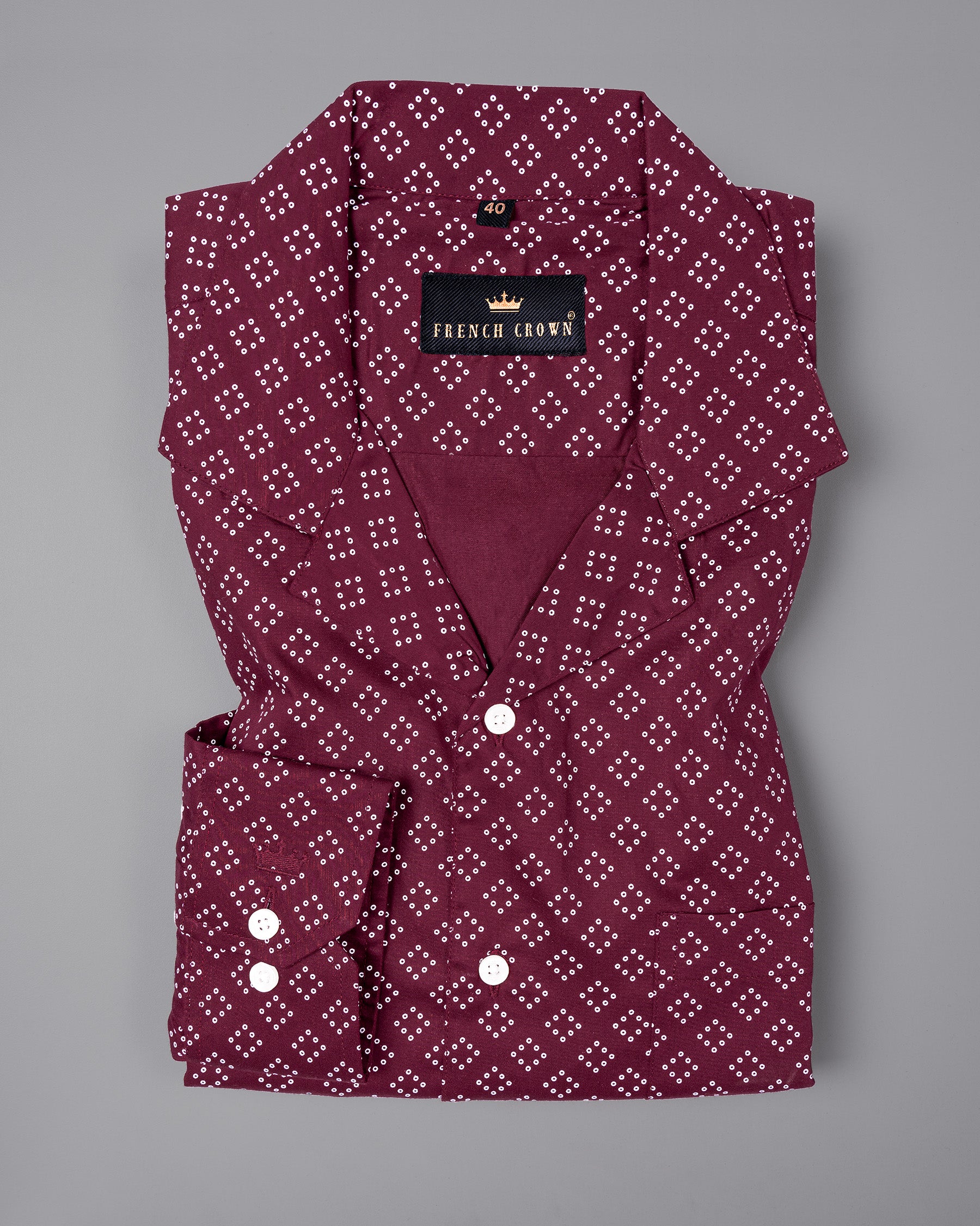 Wine Berry Cuban Collared Bandej Print Premium Satin Shirt 4782-CC-38, 4782-CC-H-38, 4782-CC-39, 4782-CC-H-39, 4782-CC-40, 4782-CC-H-40, 4782-CC-42, 4782-CC-H-42, 4782-CC-H-46, 4782-CC-H-50, 4782-CC-H-52, 4782-CC-44, 4782-CC-H-44, 4782-CC-46, 4782-CC-48, 4782-CC-H-48, 4782-CC-50, 4782-CC-52