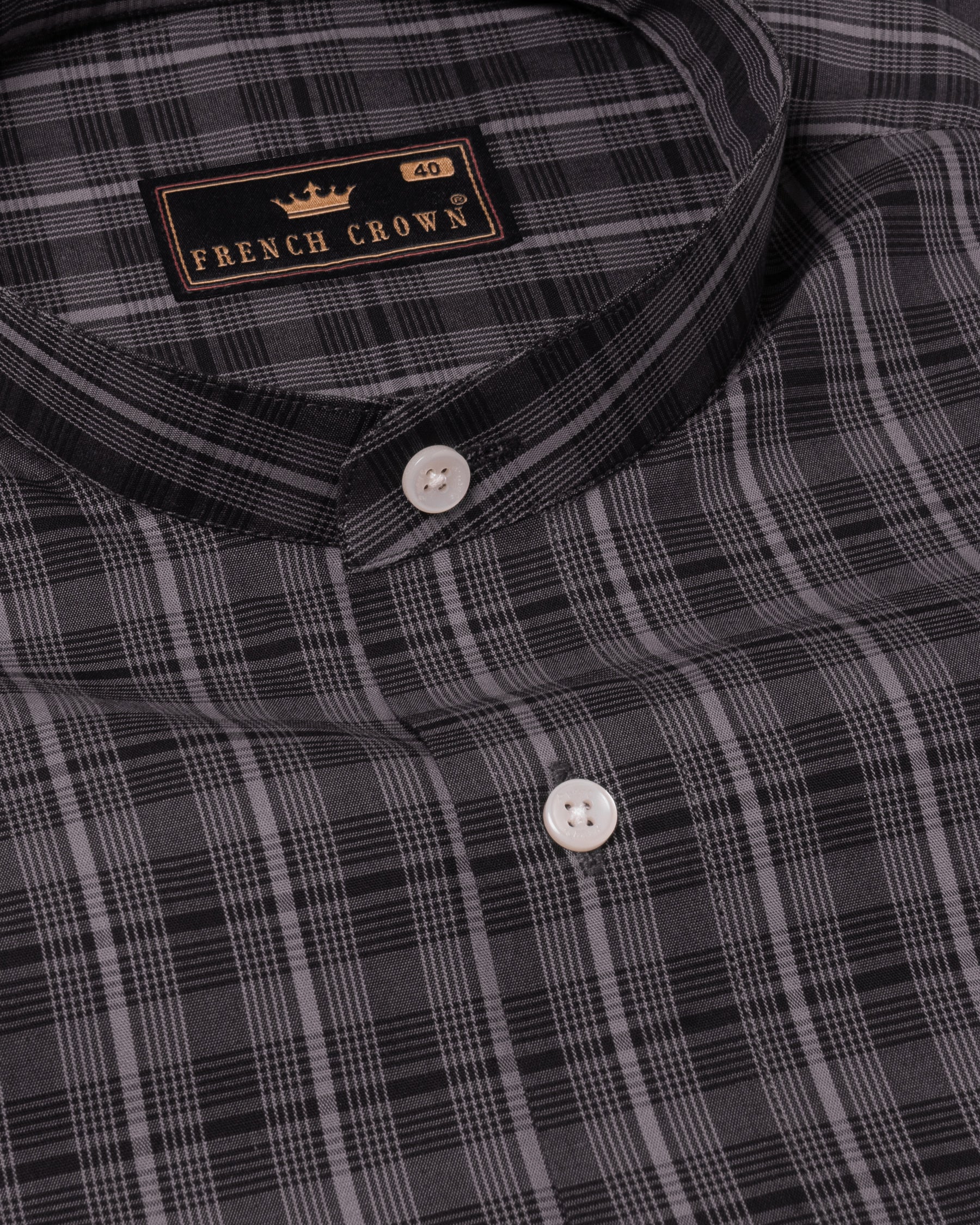 Stack Grey Plaid Premium Giza Cotton Shirt 4824-M-H-50, 4824-M-H-52, 4824-M-38, 4824-M-H-38, 4824-M-39, 4824-M-H-39, 4824-M-40, 4824-M-H-40, 4824-M-42, 4824-M-H-42, 4824-M-44, 4824-M-H-44, 4824-M-46, 4824-M-H-46, 4824-M-48, 4824-M-H-48, 4824-M-50, 4824-M-52