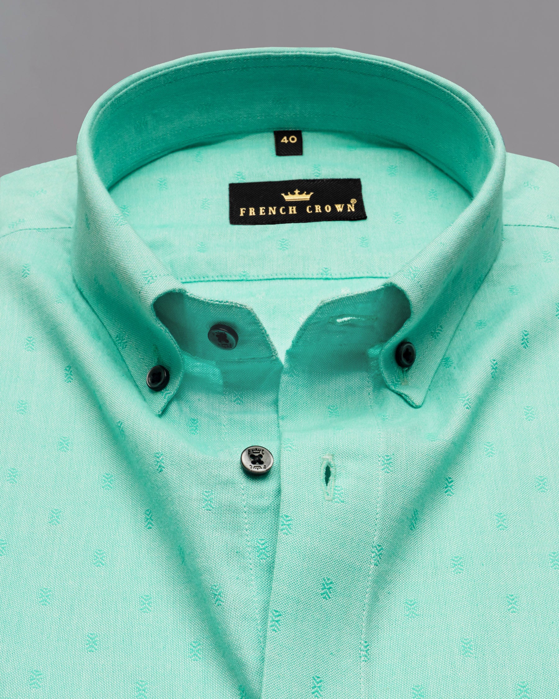 Magic Mint Green Dobby Textured Premium Giza Cotton Shirt 4890-BD-BLK-38, 4890-BD-BLK-H-39, 4890-BD-BLK-H-40, 4890-BD-BLK-44, 4890-BD-BLK-H-44, 4890-BD-BLK-46, 4890-BD-BLK-48, 4890-BD-BLK-H-48, 4890-BD-BLK-H-38, 4890-BD-BLK-H-46, 4890-BD-BLK-50, 4890-BD-BLK-H-50, 4890-BD-BLK-52, 4890-BD-BLK-H-52, 4890-BD-BLK-39, 4890-BD-BLK-40, 4890-BD-BLK-42, 4890-BD-BLK-H-42