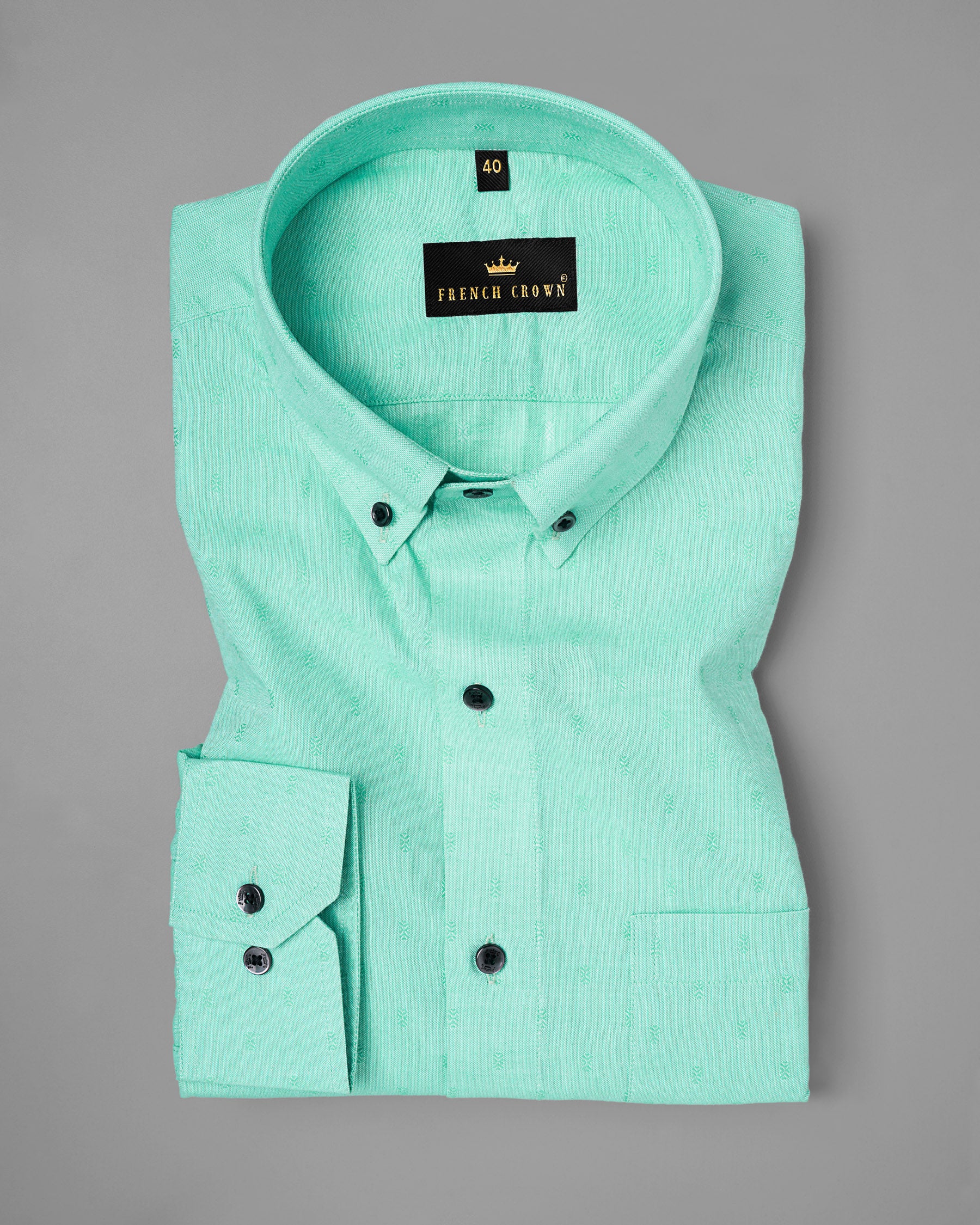 Magic Mint Green Dobby Textured Premium Giza Cotton Shirt 4890-BD-BLK-38, 4890-BD-BLK-H-39, 4890-BD-BLK-H-40, 4890-BD-BLK-44, 4890-BD-BLK-H-44, 4890-BD-BLK-46, 4890-BD-BLK-48, 4890-BD-BLK-H-48, 4890-BD-BLK-H-38, 4890-BD-BLK-H-46, 4890-BD-BLK-50, 4890-BD-BLK-H-50, 4890-BD-BLK-52, 4890-BD-BLK-H-52, 4890-BD-BLK-39, 4890-BD-BLK-40, 4890-BD-BLK-42, 4890-BD-BLK-H-42