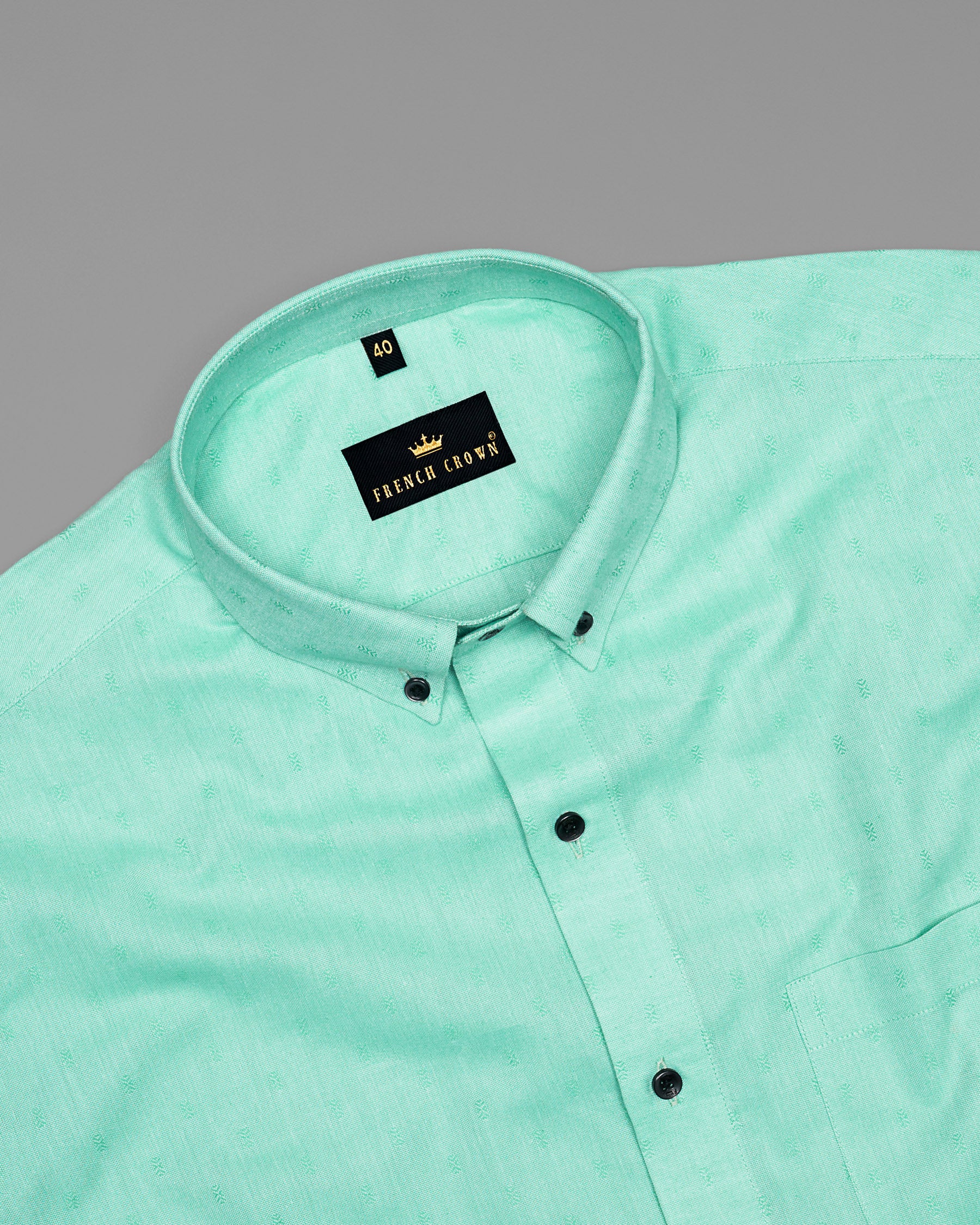 Magic Mint Green Dobby Textured Premium Giza Cotton Shirt 4890-BD-BLK-38, 4890-BD-BLK-H-39, 4890-BD-BLK-H-40, 4890-BD-BLK-44, 4890-BD-BLK-H-44, 4890-BD-BLK-46, 4890-BD-BLK-48, 4890-BD-BLK-H-48, 4890-BD-BLK-H-38, 4890-BD-BLK-H-46, 4890-BD-BLK-50, 4890-BD-BLK-H-50, 4890-BD-BLK-52, 4890-BD-BLK-H-52, 4890-BD-BLK-39, 4890-BD-BLK-40, 4890-BD-BLK-42, 4890-BD-BLK-H-42