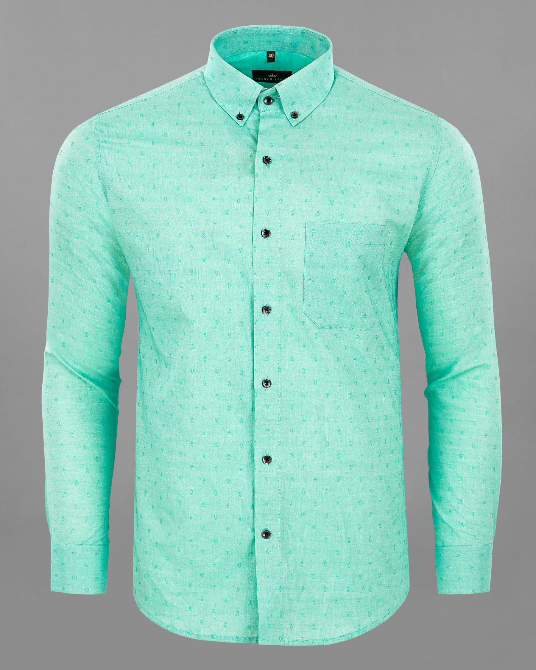 Magic Mint Green Dobby Textured Premium Giza Cotton Shirt 4890-BD-BLK-38, 4890-BD-BLK-H-39, 4890-BD-BLK-H-40, 4890-BD-BLK-44, 4890-BD-BLK-H-44, 4890-BD-BLK-46, 4890-BD-BLK-48, 4890-BD-BLK-H-48, 4890-BD-BLK-H-38, 4890-BD-BLK-H-46, 4890-BD-BLK-50, 4890-BD-BLK-H-50, 4890-BD-BLK-52, 4890-BD-BLK-H-52, 4890-BD-BLK-39, 4890-BD-BLK-40, 4890-BD-BLK-42, 4890-BD-BLK-H-42