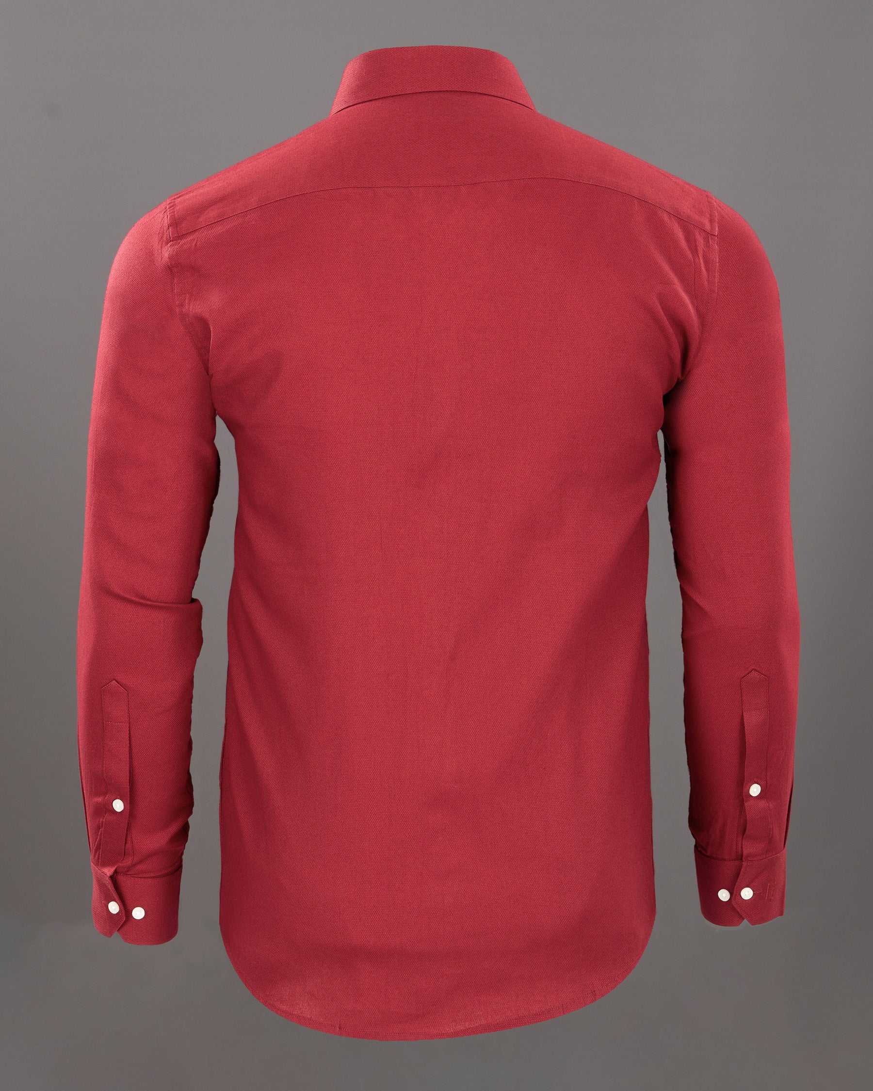 Stiletto Red Dobby Textured Premium Giza Cotton Shirt