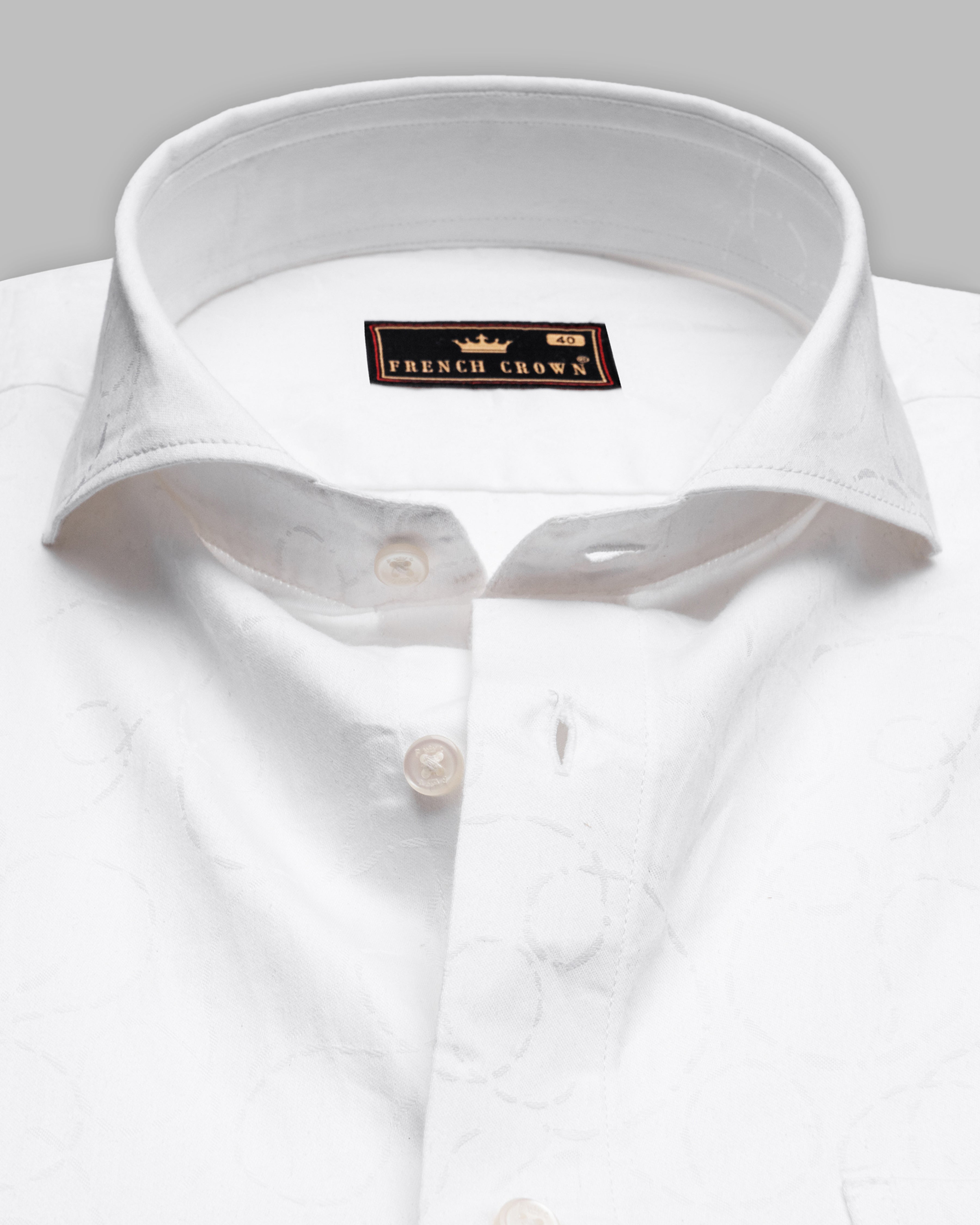 Bright White Jacquard Textured Premium Giza Cotton Shirt 4940-CA-38, 4940-CA-H-38, 4940-CA-39, 4940-CA-H-39, 4940-CA-40, 4940-CA-H-44, 4940-CA-46, 4940-CA-H-48, 4940-CA-50, 4940-CA-H-50, 4940-CA-52, 4940-CA-H-52, 4940-CA-H-40, 4940-CA-42, 4940-CA-H-42, 4940-CA-44, 4940-CA-H-46, 4940-CA-48