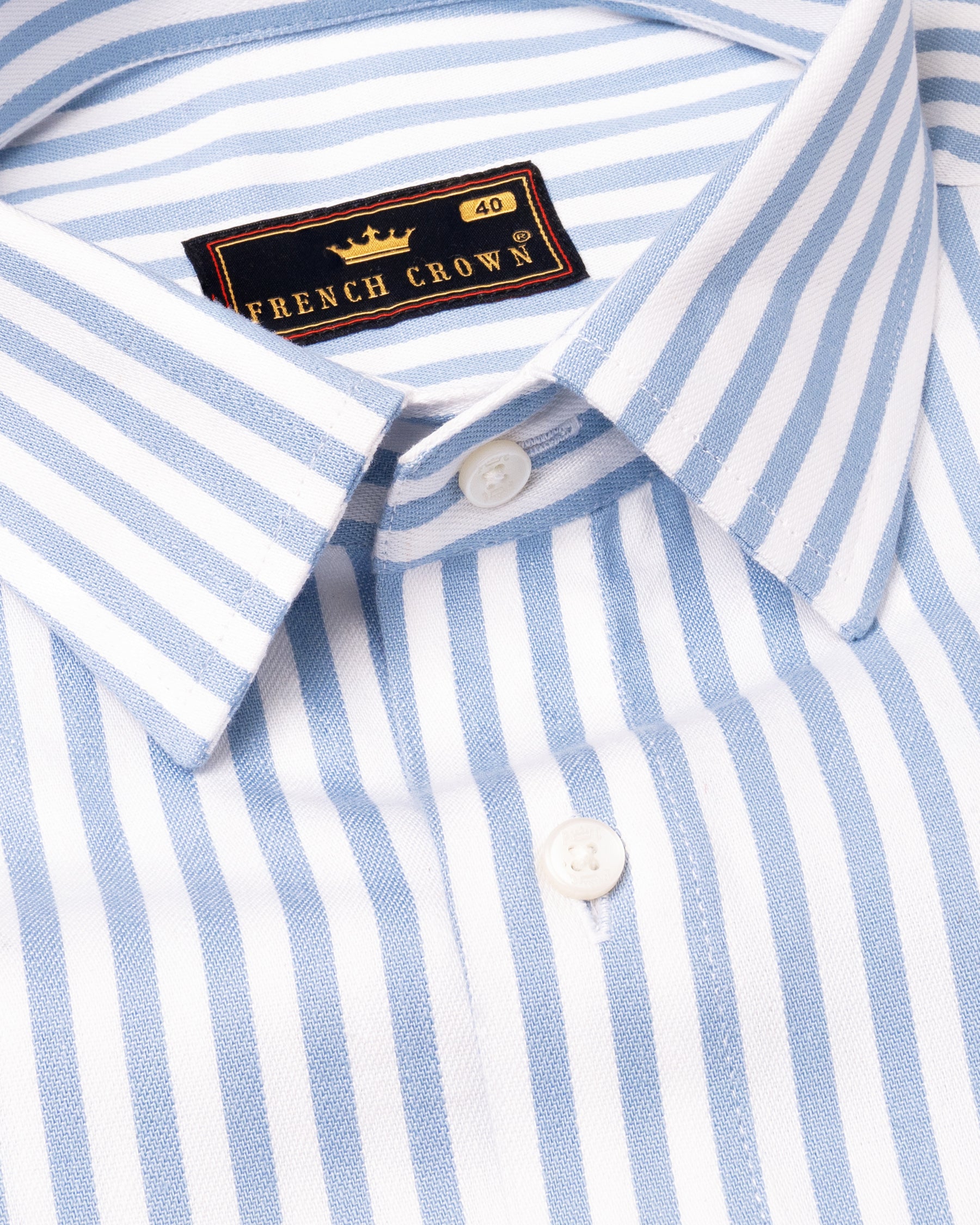 Milky White & Pigeon Post Striped Royal Oxford Designer Shirt