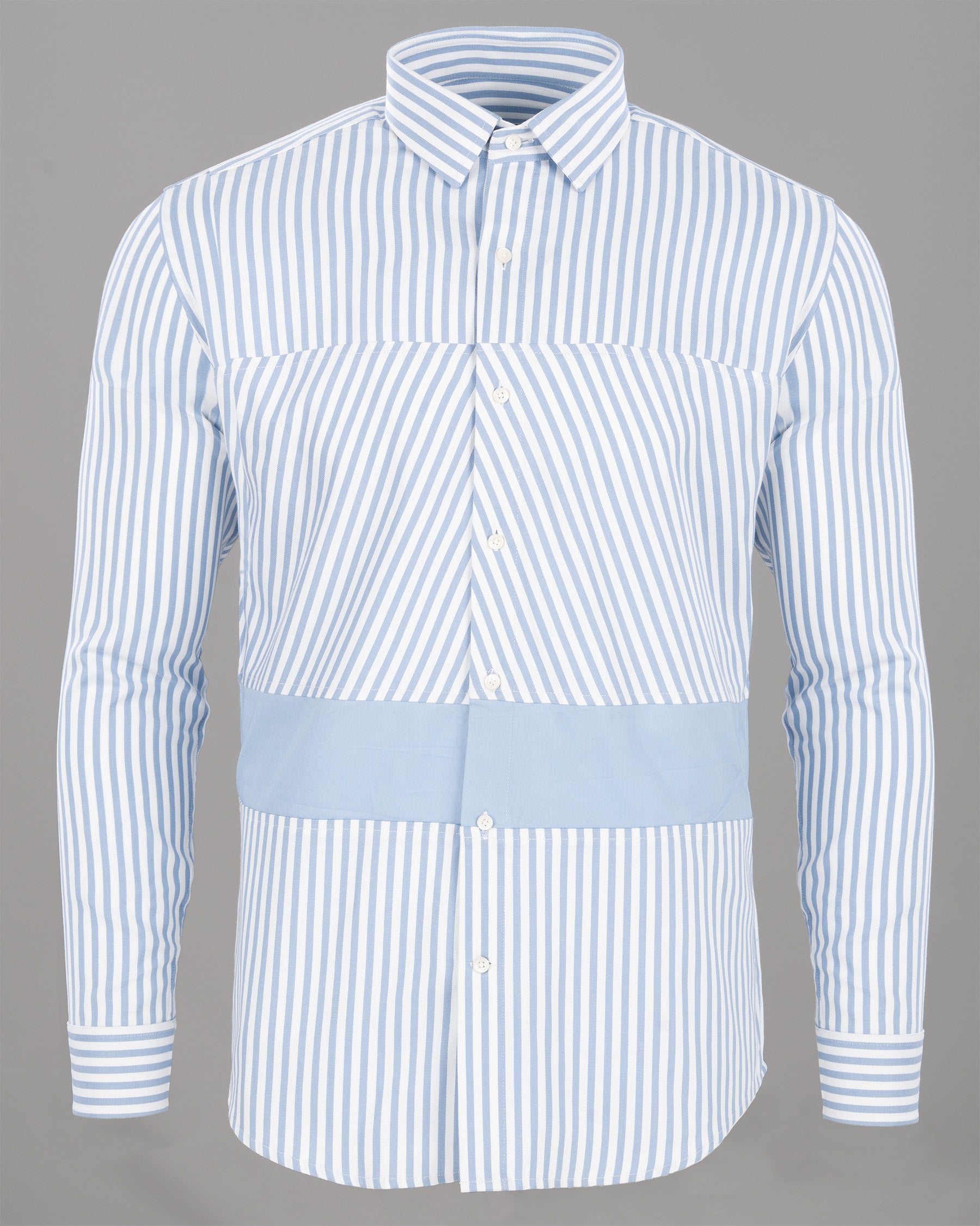 Milky White & Pigeon Post Striped Royal Oxford Designer Shirt 4941-P56-38, 4941-P56-H-38, 4941-P56-39, 4941-P56-40, 4941-P56-H-40, 4941-P56-H-42, 4941-P56-44, 4941-P56-46, 4941-P56-H-46, 4941-P56-48, 4941-P56-H-48, 4941-P56-50, 4941-P56-H-50, 4941-P56-52, 4941-P56-H-52, 4941-P56-H-39, 4941-P56-42, 4941-P56-H-44