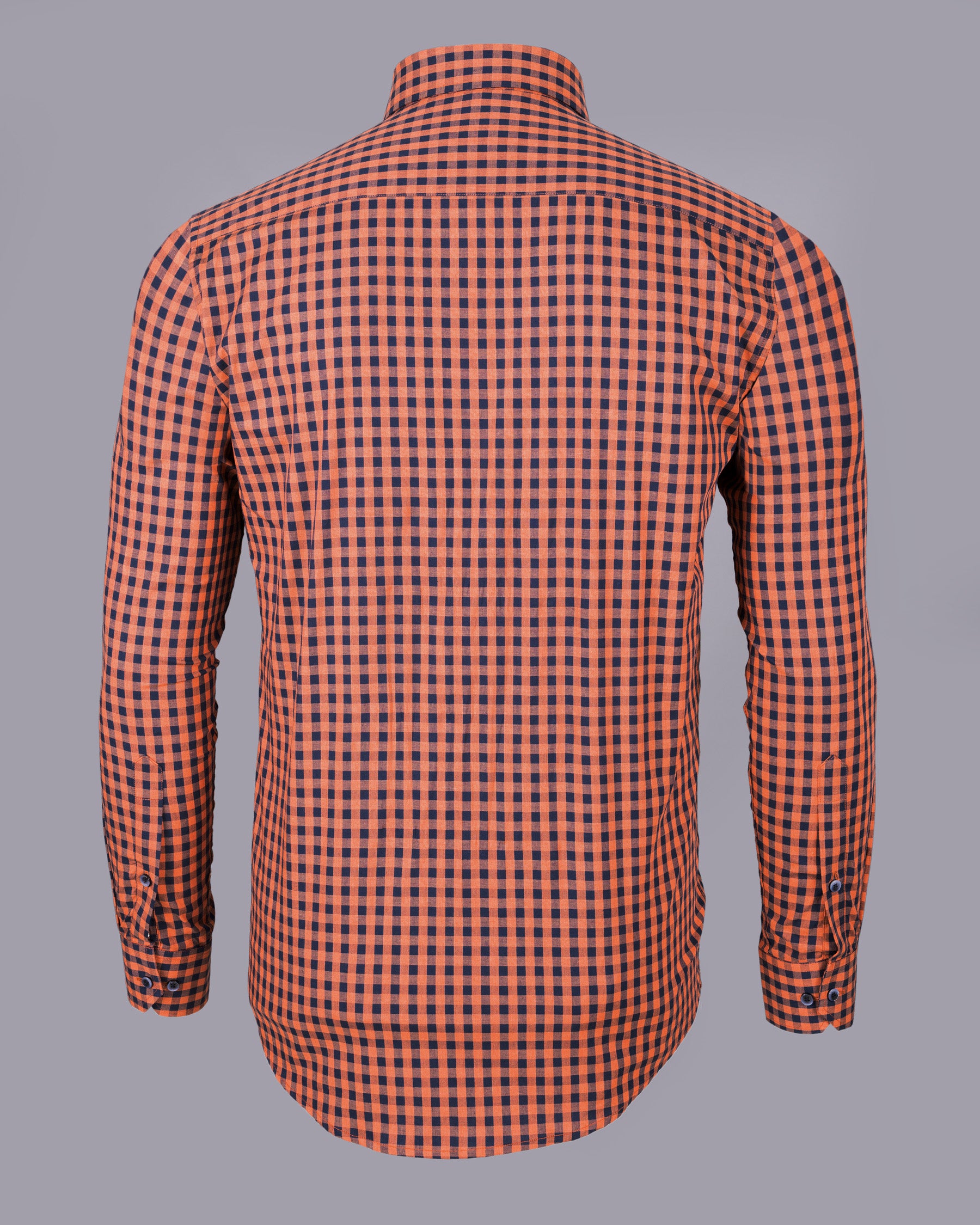 Sorbus Orange and Big Stone Blue Premium Cotton Shirt