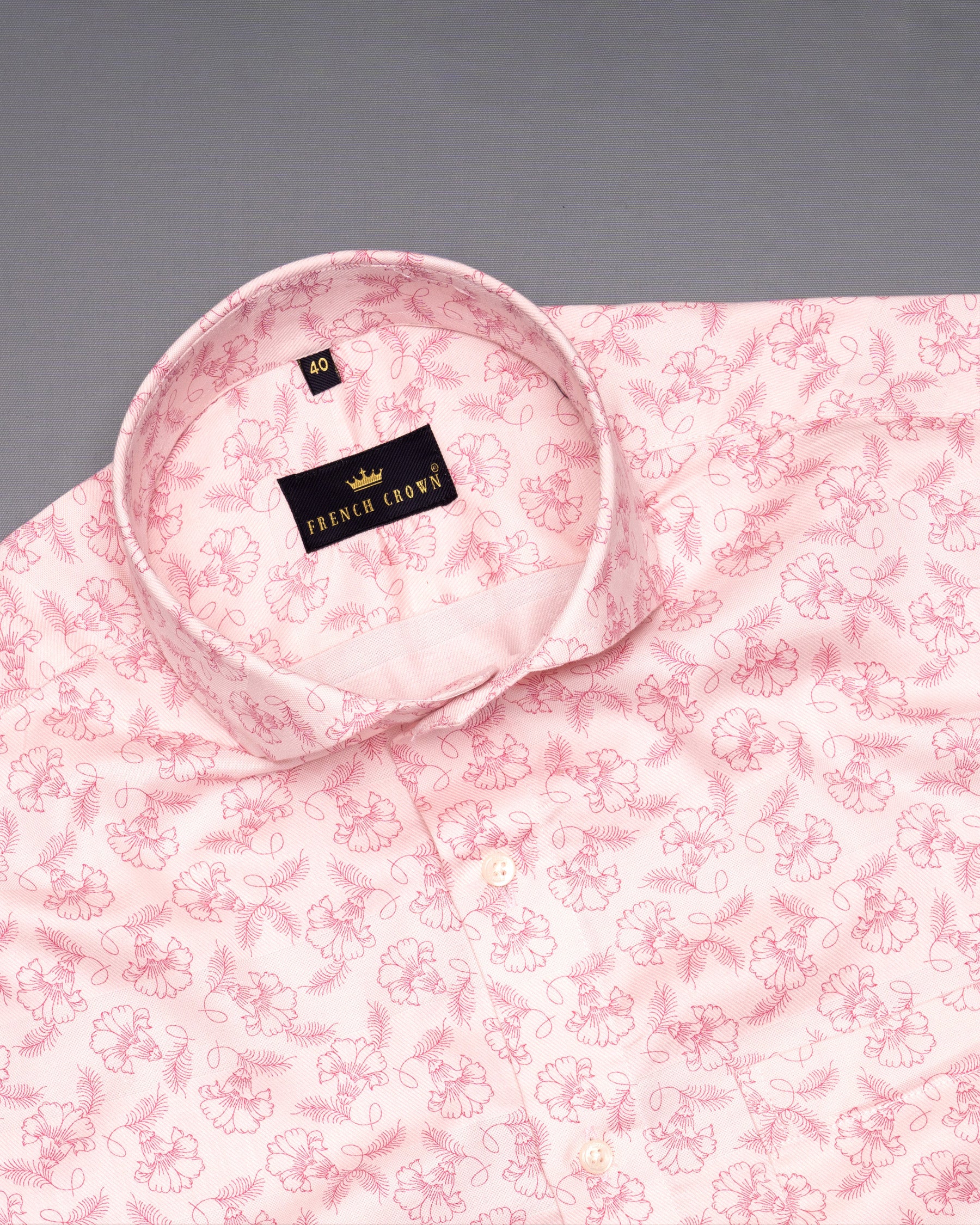 Cherub Pink flowers Printed Premium Cotton Shirt 4990-CA-38,4990-CA-H-38,4990-CA-39,4990-CA-H-39,4990-CA-40,4990-CA-H-40,4990-CA-42,4990-CA-H-42,4990-CA-44,4990-CA-H-44,4990-CA-46,4990-CA-H-46,4990-CA-48,4990-CA-H-48,4990-CA-50,4990-CA-H-50,4990-CA-52,4990-CA-H-52