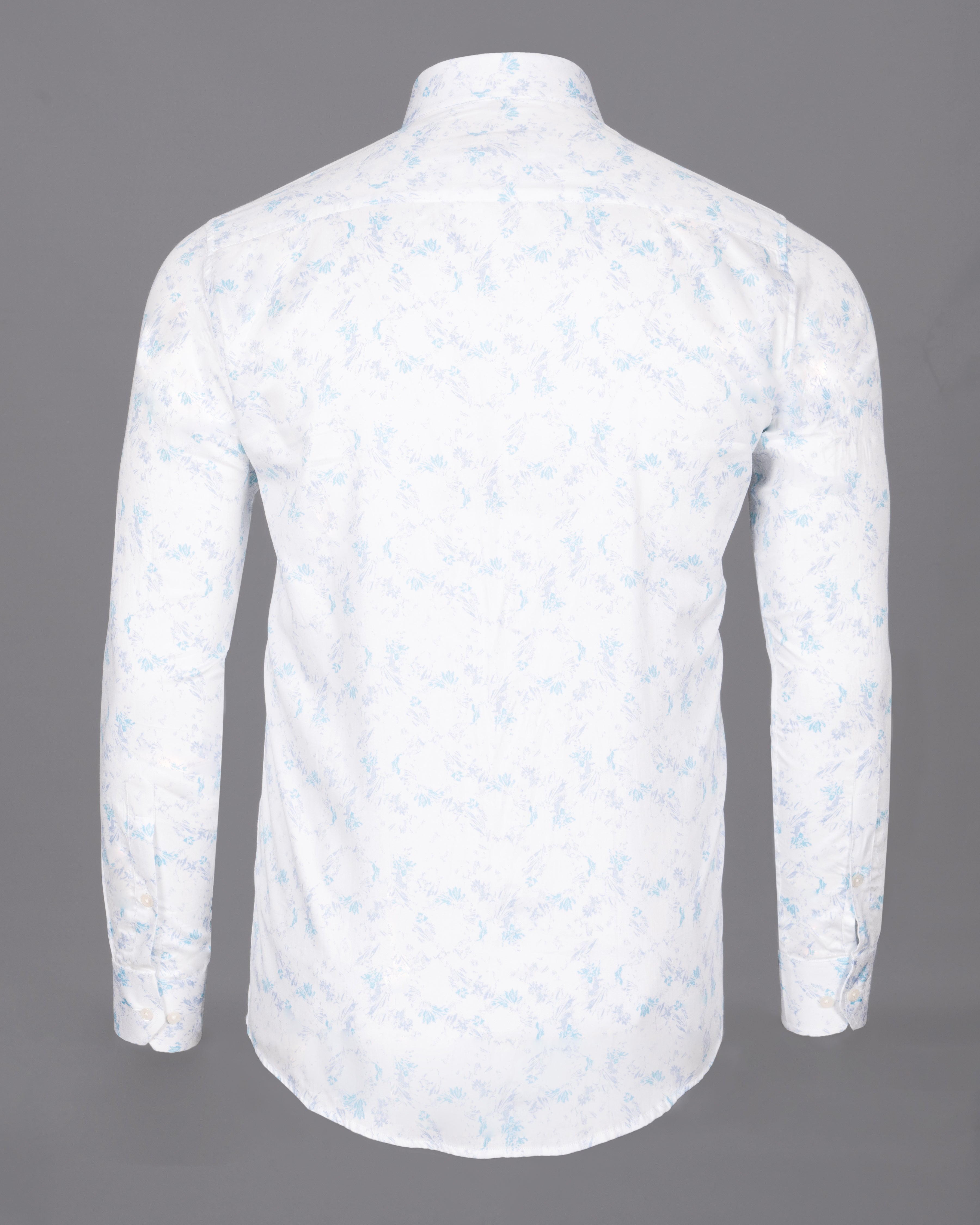 Bright white with grey and sky paint art printed Premium Cotton shirt 4999-38,4999-H-38,4999-39,4999-H-39,4999-40,4999-H-40,4999-42,4999-H-42,4999-44,4999-H-44,4999-46,4999-H-46,4999-48,4999-H-48,4999-50,4999-H-50,4999-52,4999-H-52