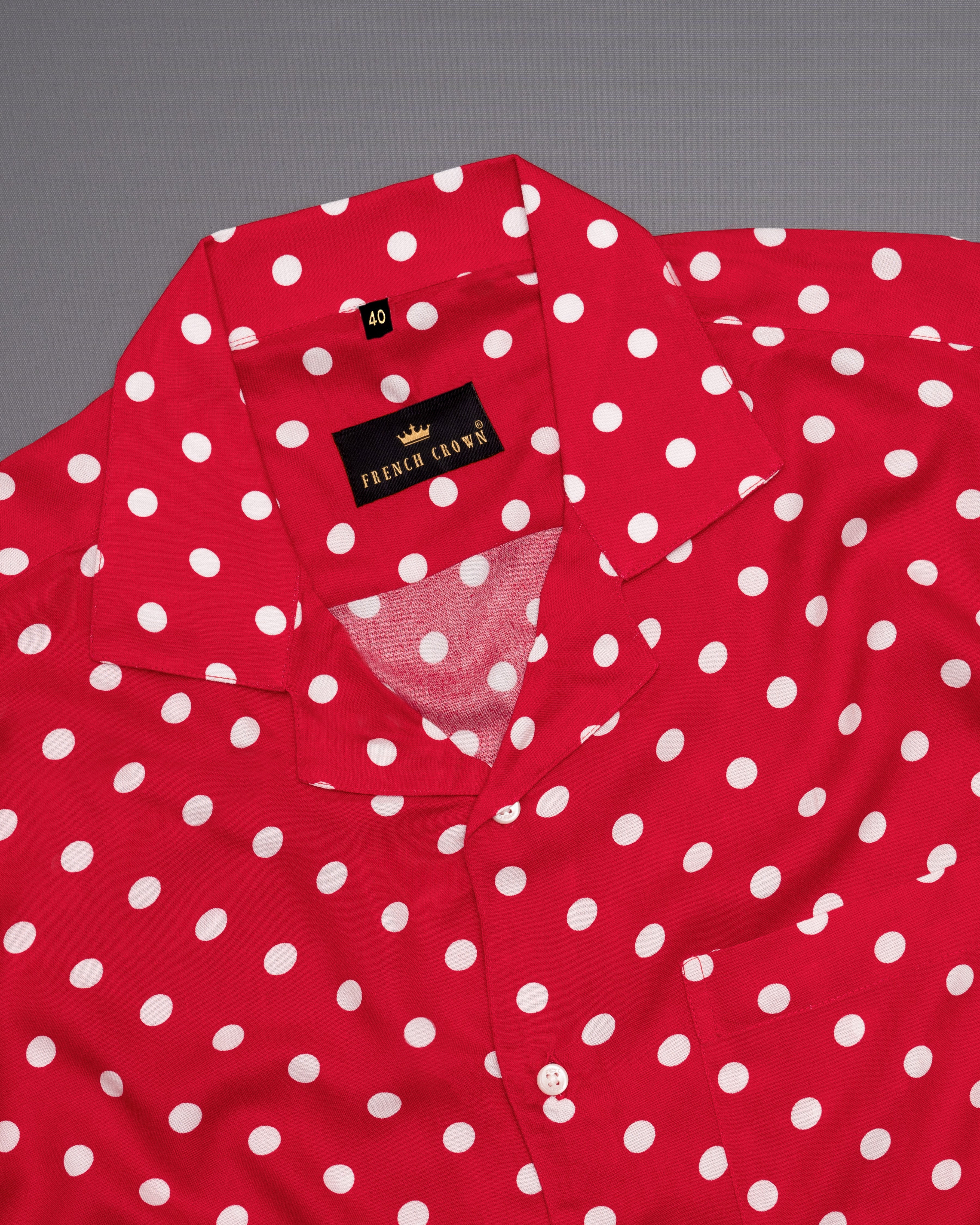 cardinal Red polka dotted Premium Tencel shirt 5012-CC-38,5012-CC-38,5012-CC-39,5012-CC-39,5012-CC-40,5012-CC-40,5012-CC-42,5012-CC-42,5012-CC-44,5012-CC-44,5012-CC-46,5012-CC-46,5012-CC-48,5012-CC-48,5012-CC-50,5012-CC-50,5012-CC-52,5012-CC-52