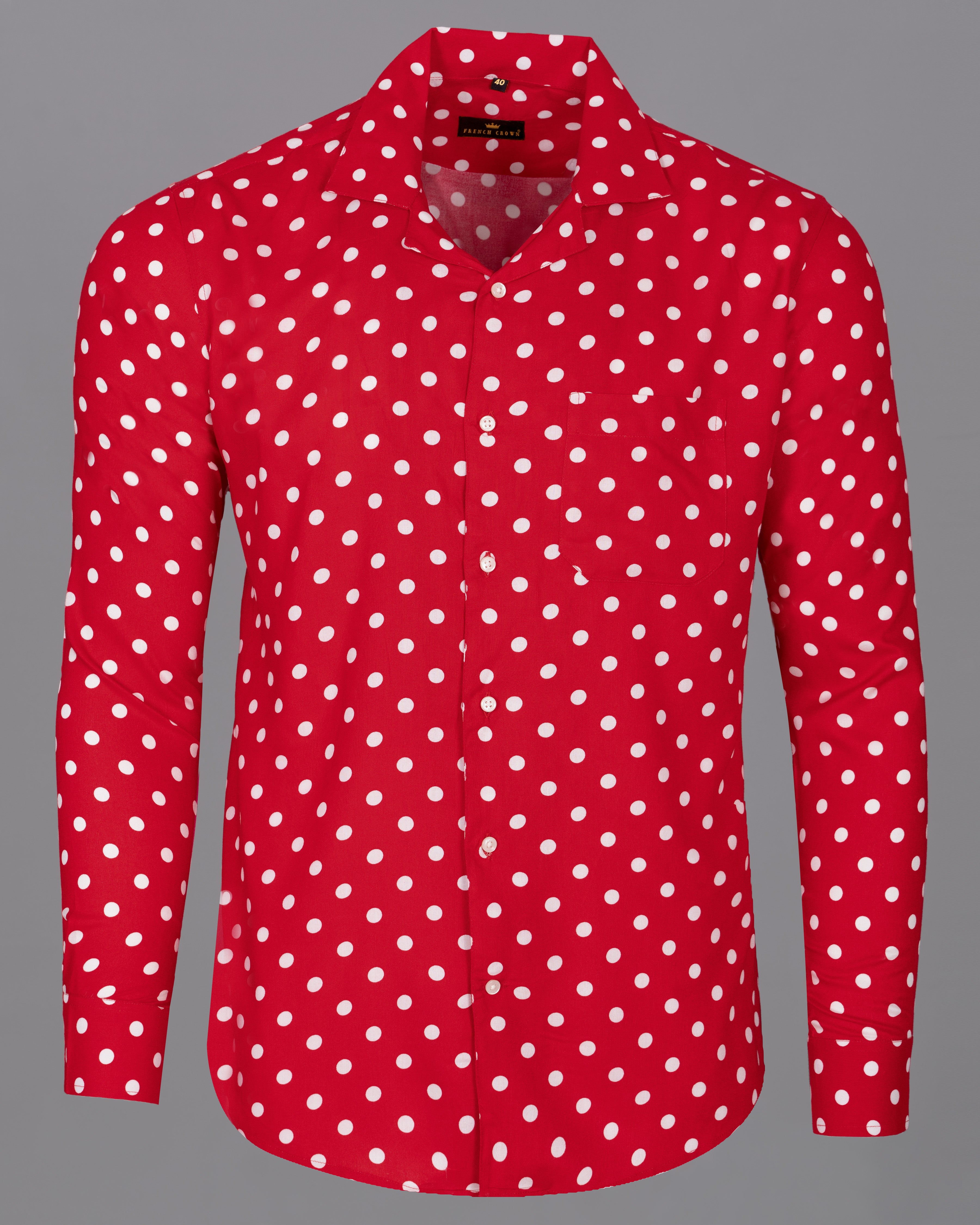 cardinal Red polka dotted Premium Tencel shirt 5012-CC-38,5012-CC-38,5012-CC-39,5012-CC-39,5012-CC-40,5012-CC-40,5012-CC-42,5012-CC-42,5012-CC-44,5012-CC-44,5012-CC-46,5012-CC-46,5012-CC-48,5012-CC-48,5012-CC-50,5012-CC-50,5012-CC-52,5012-CC-52