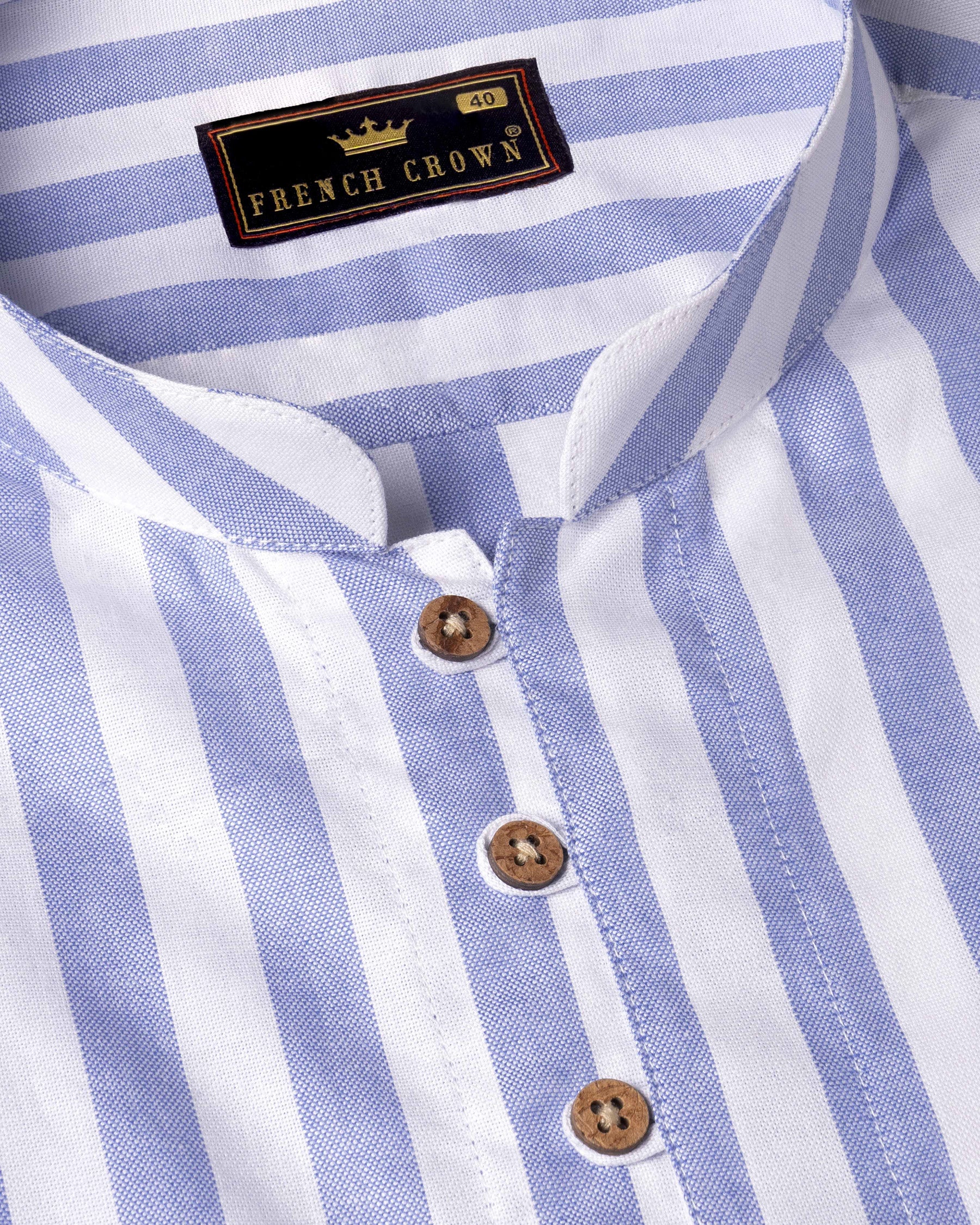 Ship Cove Blue Striped Oxford Kurta Shirt 5061-KS-38, 5061-KS-H-38, 5061-KS-39, 5061-KS-H-39, 5061-KS-40, 5061-KS-H-40, 5061-KS-42, 5061-KS-H-42, 5061-KS-44, 5061-KS-H-44, 5061-KS-46, 5061-KS-H-46, 5061-KS-48, 5061-KS-H-48, 5061-KS-50, 5061-KS-H-50, 5061-KS-52, 5061-KS-H-52