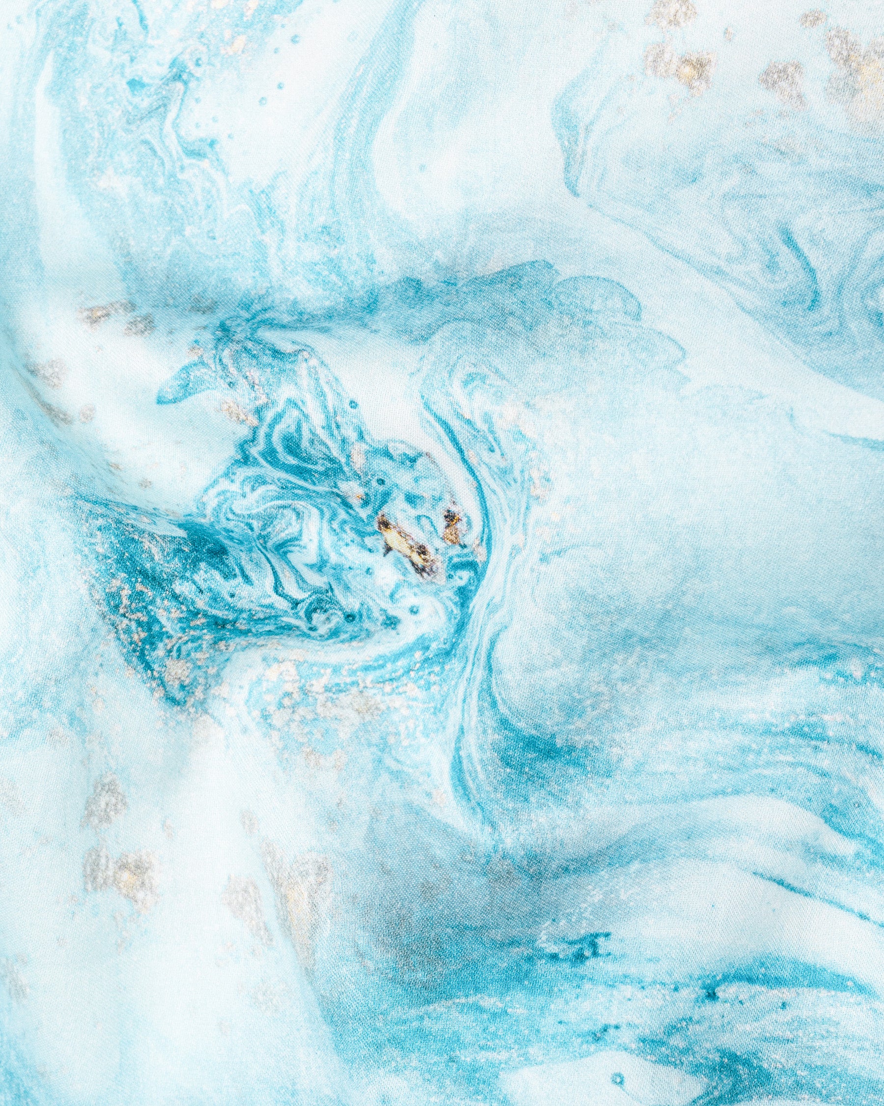 Iris Blue Fluid Printed Premium Satin Designer Shirt 5071-38, 5071-H-38, 5071-39, 5071-H-39, 5071-40, 5071-H-40, 5071-42, 5071-H-42, 5071-44, 5071-H-44, 5071-46, 5071-H-46, 5071-48, 5071-H-48, 5071-50, 5071-H-50, 5071-52, 5071-H-52