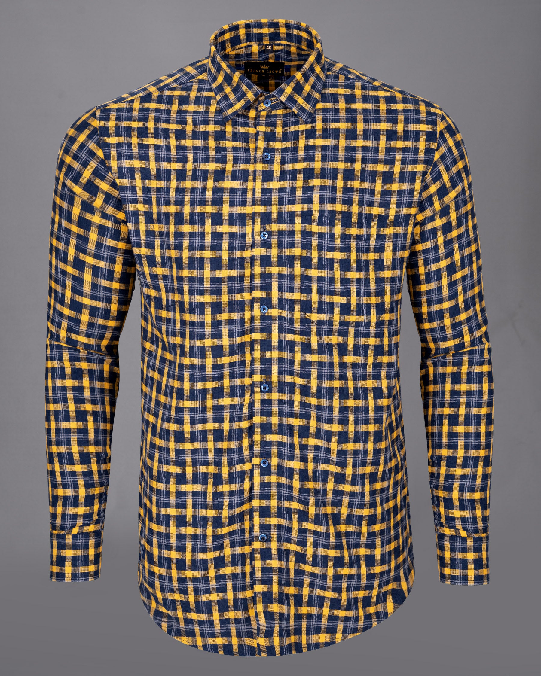 Martinique Blue with Supernova Yellow Twill Plaid Premium Cotton Shirt 5078-BLE-38, 5078-BLE-H-38, 5078-BLE-39, 5078-BLE-H-39, 5078-BLE-40, 5078-BLE-H-40, 5078-BLE-42, 5078-BLE-H-42, 5078-BLE-44, 5078-BLE-H-44, 5078-BLE-46, 5078-BLE-H-46, 5078-BLE-48, 5078-BLE-H-48, 5078-BLE-50, 5078-BLE-H-50, 5078-BLE-52, 5078-BLE-H-52