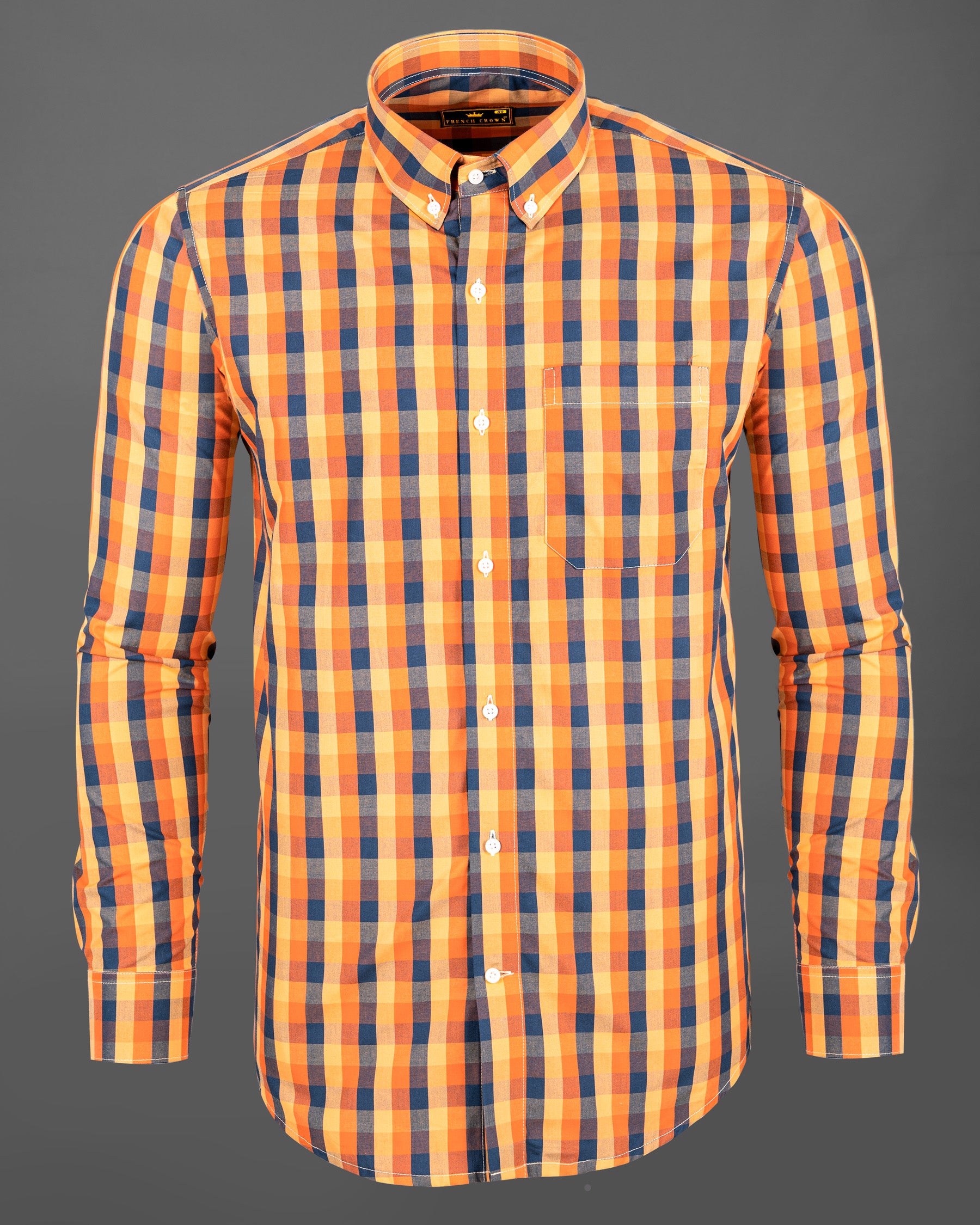 Tan Hide with Salomie and Blumine checked Premium Cotton Shirt 5089-BD-38, 5089-BD-H-38, 5089-BD-39, 5089-BD-H-39, 5089-BD-40, 5089-BD-H-40, 5089-BD-42, 5089-BD-H-42, 5089-BD-44, 5089-BD-H-44, 5089-BD-46, 5089-BD-H-46, 5089-BD-48, 5089-BD-H-48, 5089-BD-50, 5089-BD-H-50, 5089-BD-52, 5089-BD-H-52