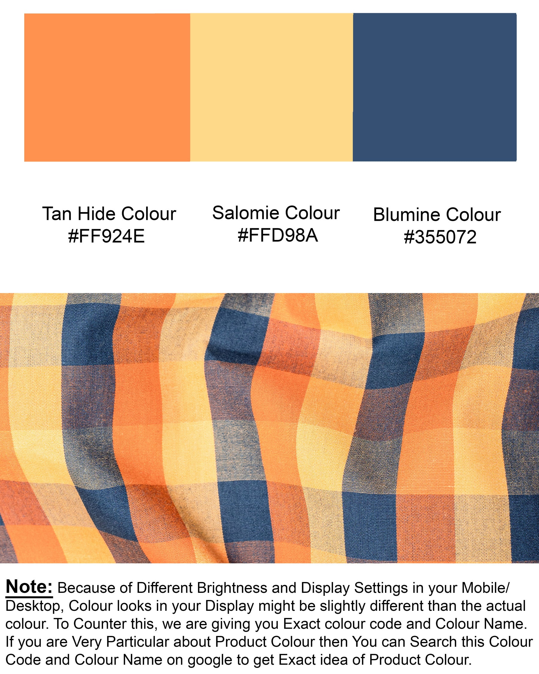 Tan Hide with Salomie and Blumine checked Premium Cotton Shirt 5089-BD-38, 5089-BD-H-38, 5089-BD-39, 5089-BD-H-39, 5089-BD-40, 5089-BD-H-40, 5089-BD-42, 5089-BD-H-42, 5089-BD-44, 5089-BD-H-44, 5089-BD-46, 5089-BD-H-46, 5089-BD-48, 5089-BD-H-48, 5089-BD-50, 5089-BD-H-50, 5089-BD-52, 5089-BD-H-52