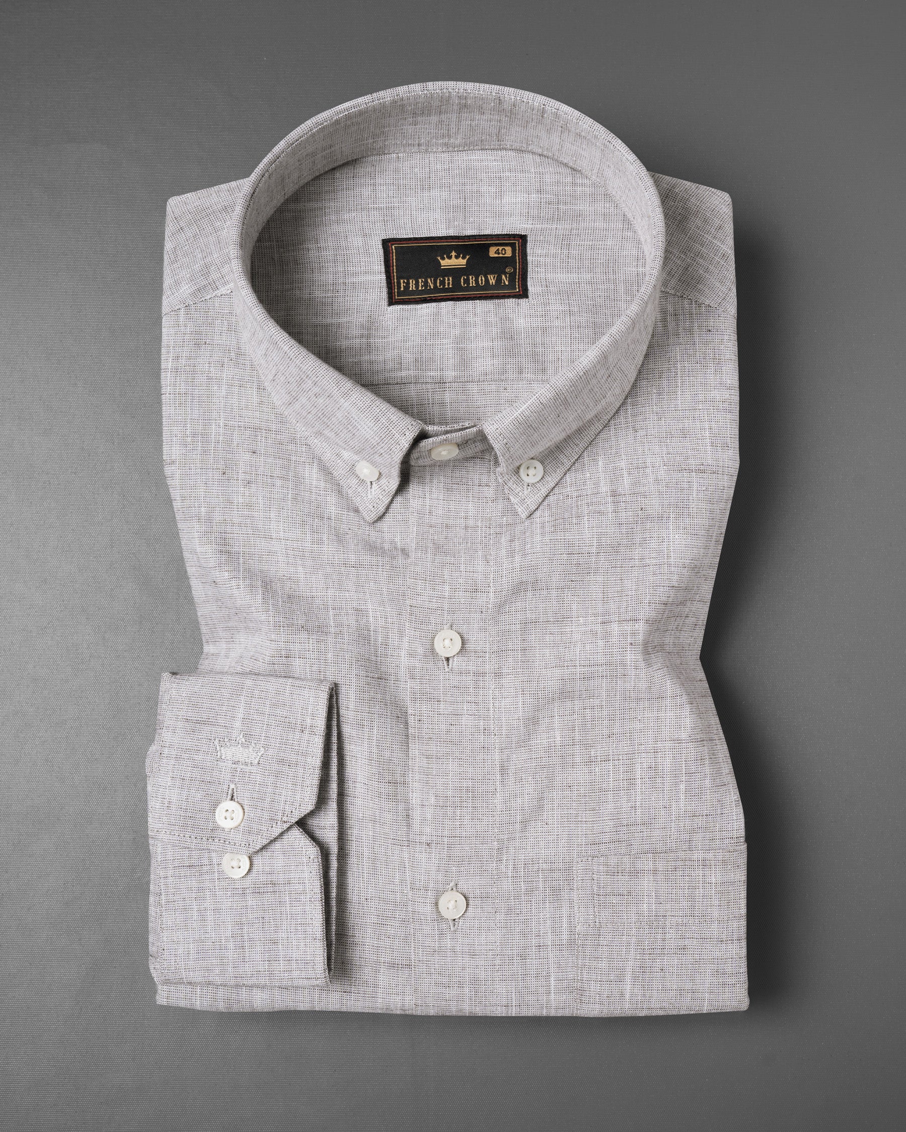 Pale slate Grey heavyweight Luxurious Linen Shirt 5093-BD-38, 5093-BD-H-38, 5093-BD-39, 5093-BD-H-39, 5093-BD-40, 5093-BD-H-40, 5093-BD-42, 5093-BD-H-42, 5093-BD-44, 5093-BD-H-44, 5093-BD-46, 5093-BD-H-46, 5093-BD-48, 5093-BD-H-48, 5093-BD-50, 5093-BD-H-50, 5093-BD-52, 5093-BD-H-52