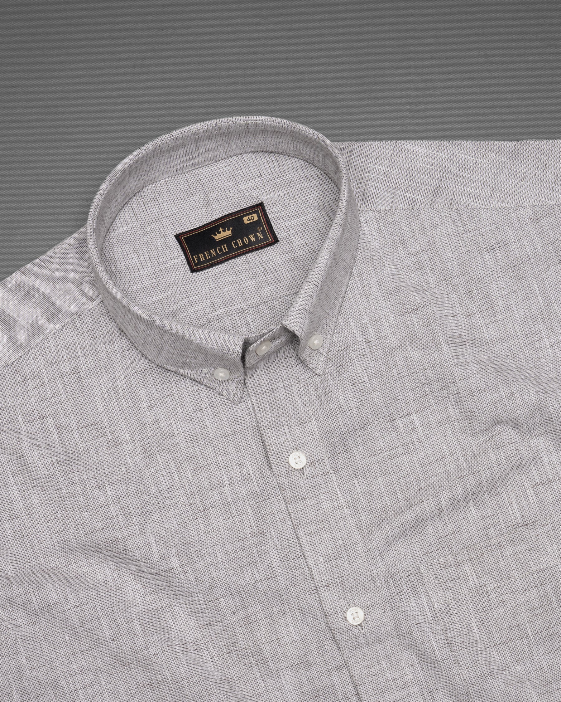 Pale slate Grey heavyweight Luxurious Linen Shirt 5093-BD-38, 5093-BD-H-38, 5093-BD-39, 5093-BD-H-39, 5093-BD-40, 5093-BD-H-40, 5093-BD-42, 5093-BD-H-42, 5093-BD-44, 5093-BD-H-44, 5093-BD-46, 5093-BD-H-46, 5093-BD-48, 5093-BD-H-48, 5093-BD-50, 5093-BD-H-50, 5093-BD-52, 5093-BD-H-52