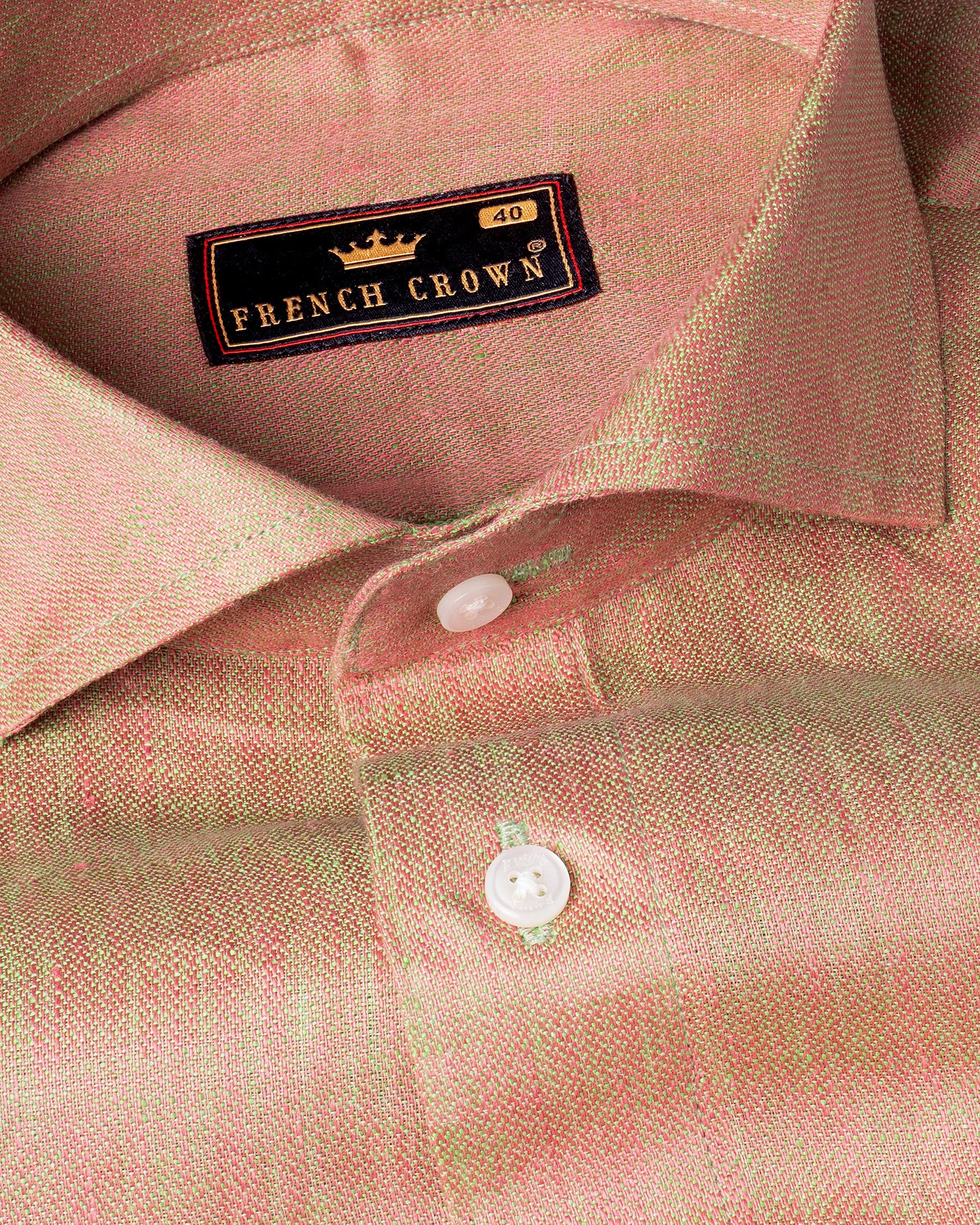 Froly Pink and Chelsea Cucumber Green Luxurious Linen Shirt 5119-38, 5119-H-38, 5119-39, 5119-H-39, 5119-40, 5119-H-40, 5119-42, 5119-H-42, 5119-44, 5119-H-44, 5119-46, 5119-H-46, 5119-48, 5119-H-48, 5119-50, 5119-H-50, 5119-52, 5119-H-52