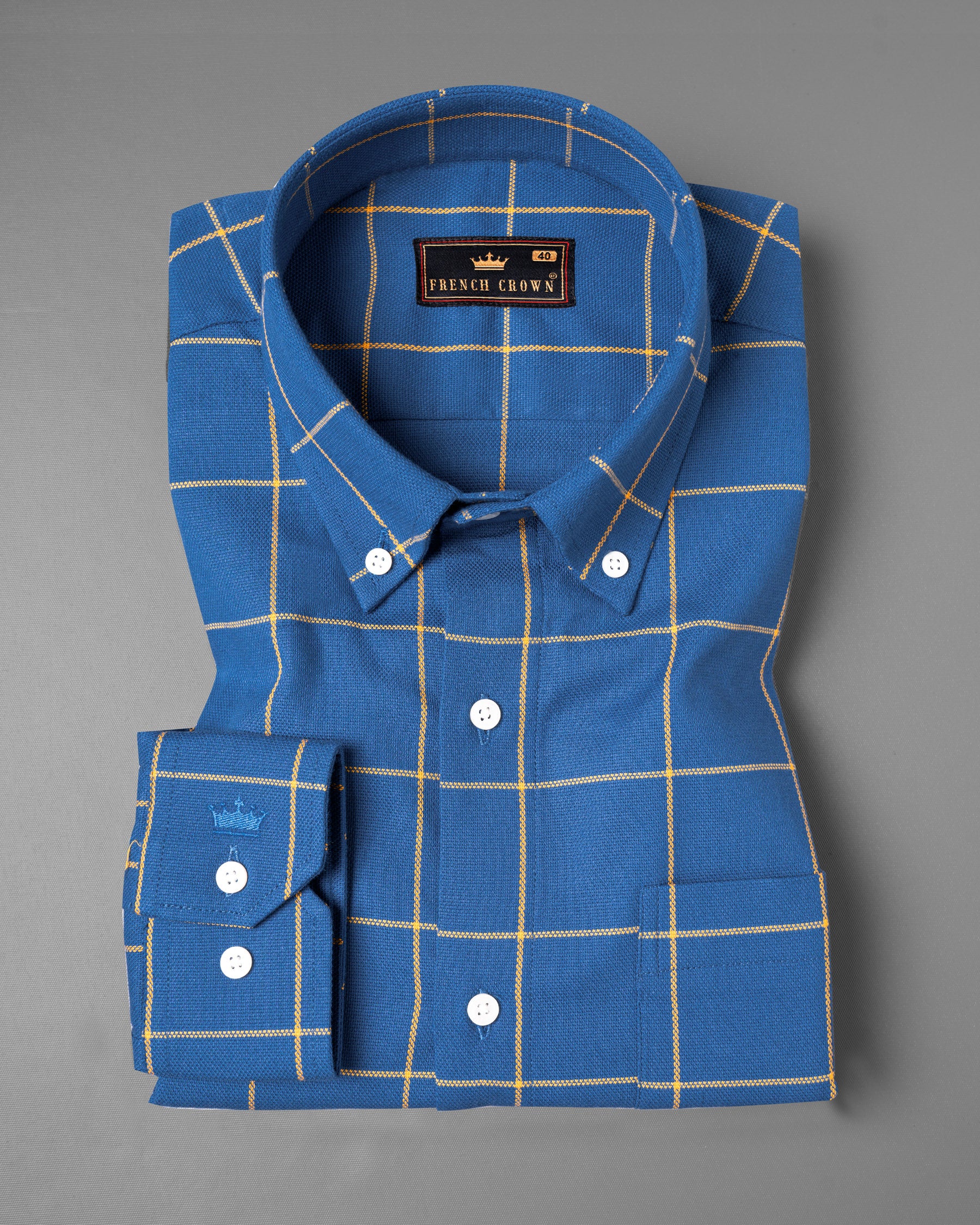 Chathams Blue Windowpane Premium Oxford Shirt 5142-BD-38, 5142-BD-H-38, 5142-BD-39, 5142-BD-H-39, 5142-BD-40, 5142-BD-H-40, 5142-BD-42, 5142-BD-H-42, 5142-BD-44, 5142-BD-H-44, 5142-BD-46, 5142-BD-H-46, 5142-BD-48, 5142-BD-H-48, 5142-BD-50, 5142-BD-H-50, 5142-BD-52, 5142-BD-H-52