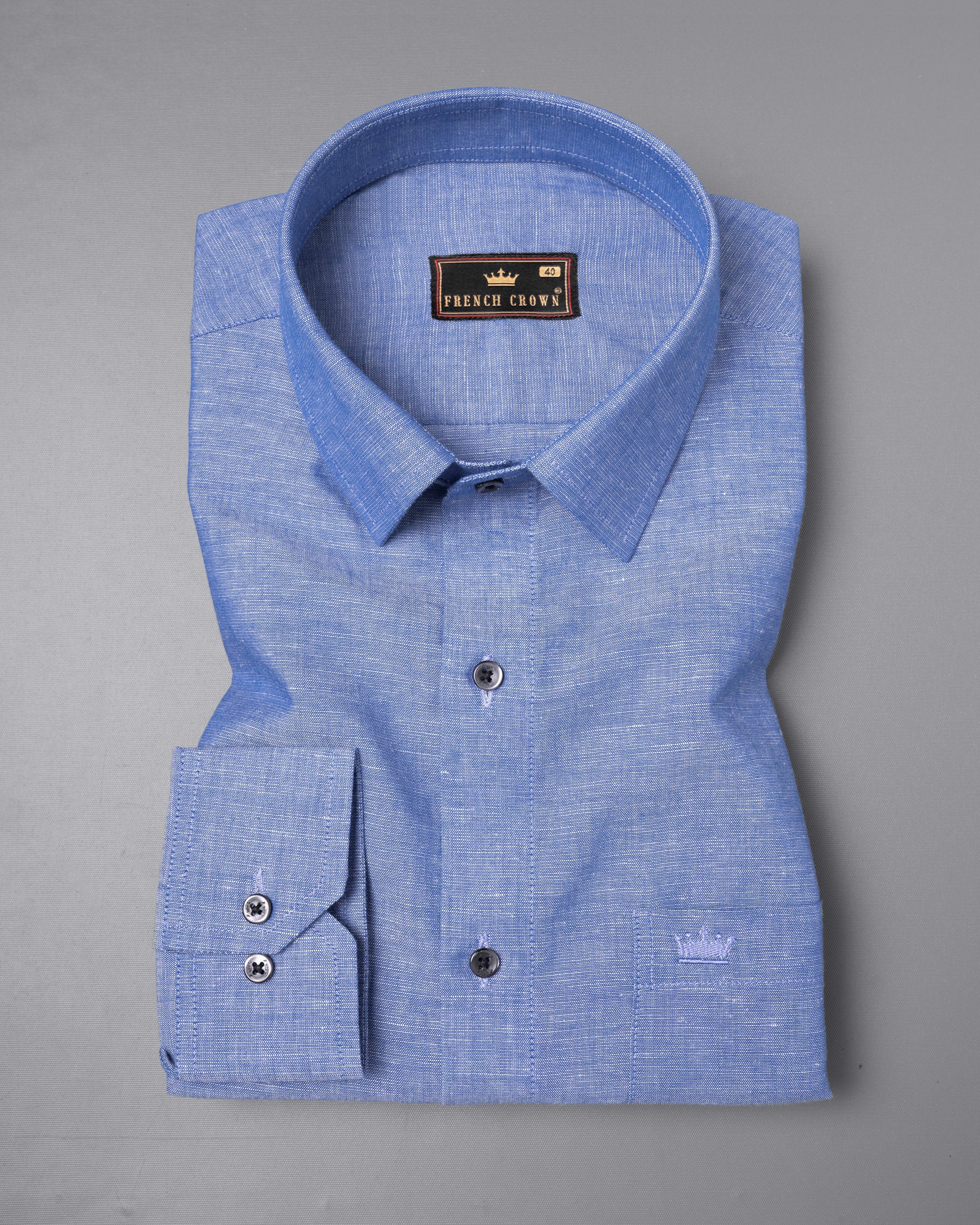 Wild Blue Luxurious Linen Shirt 5145-BLK-38, 5145-BLK-H-38, 5145-BLK-39, 5145-BLK-H-39, 5145-BLK-40, 5145-BLK-H-40, 5145-BLK-42, 5145-BLK-H-42, 5145-BLK-44, 5145-BLK-H-44, 5145-BLK-46, 5145-BLK-H-46, 5145-BLK-48, 5145-BLK-H-48, 5145-BLK-50, 5145-BLK-H-50, 5145-BLK-52, 5145-BLK-H-52