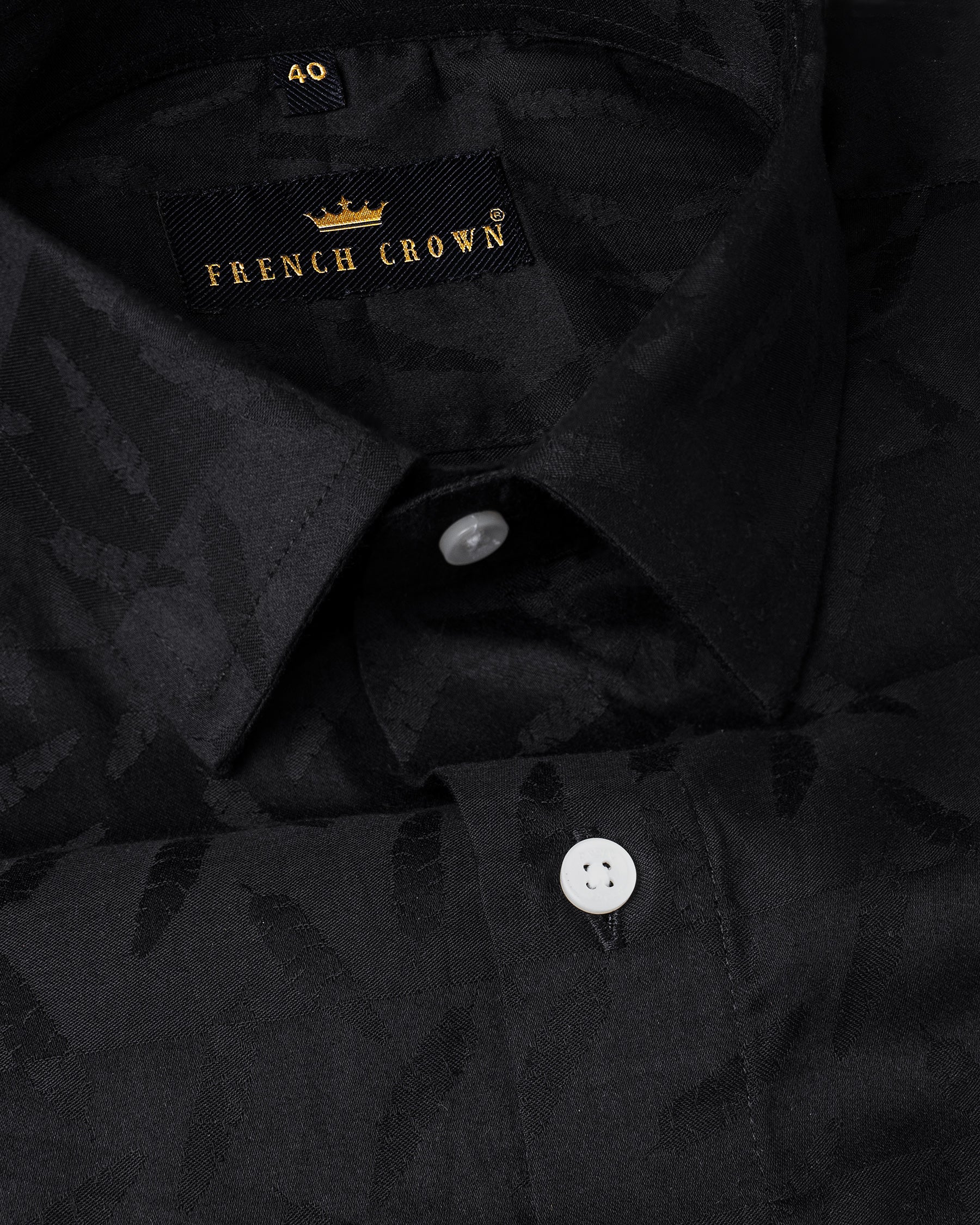 Jade Black Jacquard Textured Premium Giza Cotton Shirt 5169-38, 5169-H-38, 5169-39, 5169-H-39, 5169-40, 5169-H-40, 5169-42, 5169-H-42, 5169-44, 5169-H-44, 5169-46, 5169-H-46, 5169-48, 5169-H-48, 5169-50, 5169-H-50, 5169-52, 5169-H-52