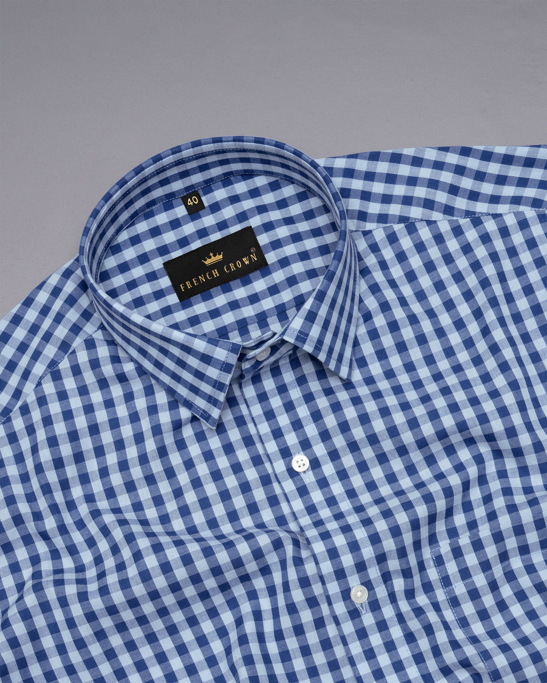 Mariner Blue and Spindle Sky Blue Plaid Premium Cotton Shirt 5175-38, 5175-H-38, 5175-39, 5175-H-39, 5175-40, 5175-H-40, 5175-42, 5175-H-42, 5175-44, 5175-H-44, 5175-46, 5175-H-46, 5175-48, 5175-H-48, 5175-50, 5175-H-50, 5175-52, 5175-H-52