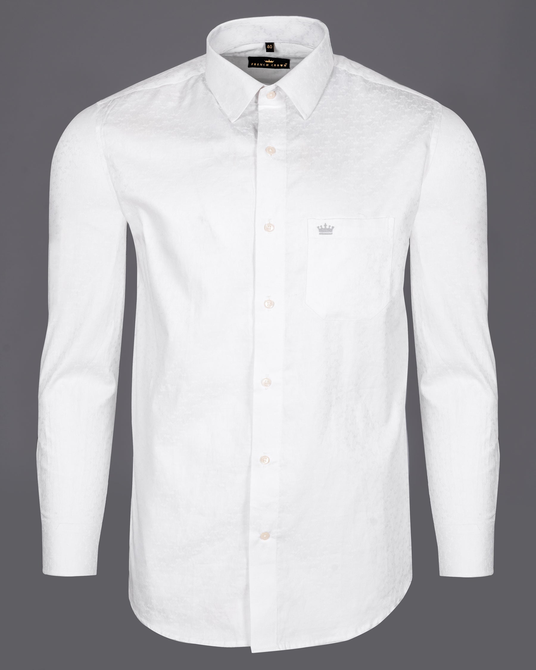 Bright White Jacquard Textured Premium Giza Cotton Shirt 5178-38, 5178-H-38, 5178-39, 5178-H-39, 5178-40, 5178-H-40, 5178-42, 5178-H-42, 5178-44, 5178-H-44, 5178-46, 5178-H-46, 5178-48, 5178-H-48, 5178-50, 5178-H-50, 5178-52, 5178-H-52