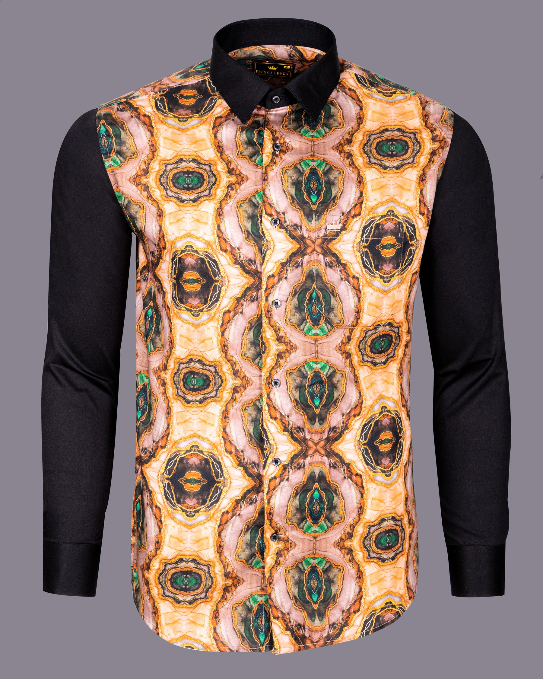 Black with Emerald and Golden jewelry art Printed Premium Cotton Shirt 5183-BCC-P86-38, 5183-BCC-P86-H-38, 5183-BCC-P86-39, 5183-BCC-P86-H-39, 5183-BCC-P86-40, 5183-BCC-P86-H-40, 5183-BCC-P86-42, 5183-BCC-P86-H-42, 5183-BCC-P86-44, 5183-BCC-P86-H-44, 5183-BCC-P86-46, 5183-BCC-P86-H-46, 5183-BCC-P86-48, 5183-BCC-P86-H-48, 5183-BCC-P86-50, 5183-BCC-P86-H-50, 5183-BCC-P86-52, 5183-BCC-P86-H-52