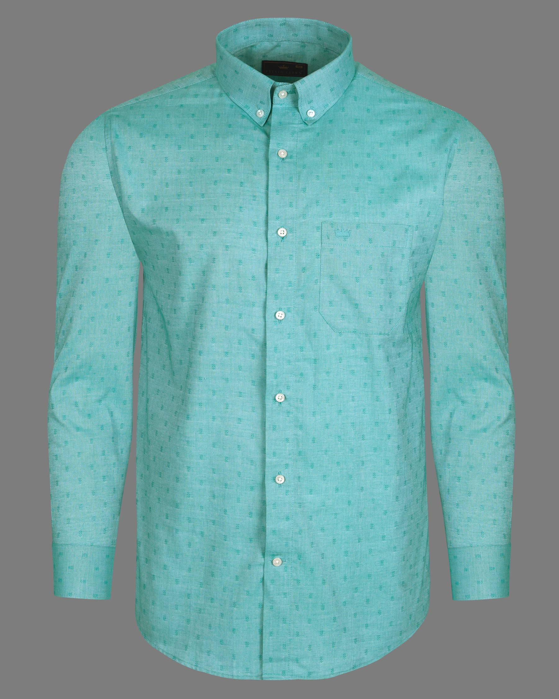 Keppel Green Dobby Textured Premium Giza Cotton Shirt 5233-BD-38, 5233-BD-H-38, 5233-BD-39, 5233-BD-H-39, 5233-BD-40, 5233-BD-H-40, 5233-BD-42, 5233-BD-H-42, 5233-BD-44, 5233-BD-H-44, 5233-BD-46, 5233-BD-H-46, 5233-BD-48, 5233-BD-H-48, 5233-BD-50, 5233-BD-H-50, 5233-BD-52, 5233-BD-H-52