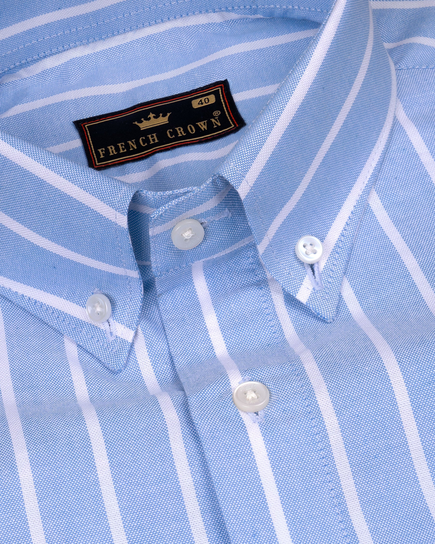 Polo Blue with White Stripes Royal Oxford Shirt 5236-BD-38, 5236-BD-H-38, 5236-BD-39, 5236-BD-H-39, 5236-BD-40, 5236-BD-H-40, 5236-BD-42, 5236-BD-H-42, 5236-BD-44, 5236-BD-H-44, 5236-BD-46, 5236-BD-H-46, 5236-BD-48, 5236-BD-H-48, 5236-BD-50, 5236-BD-H-50, 5236-BD-52, 5236-BD-H-52