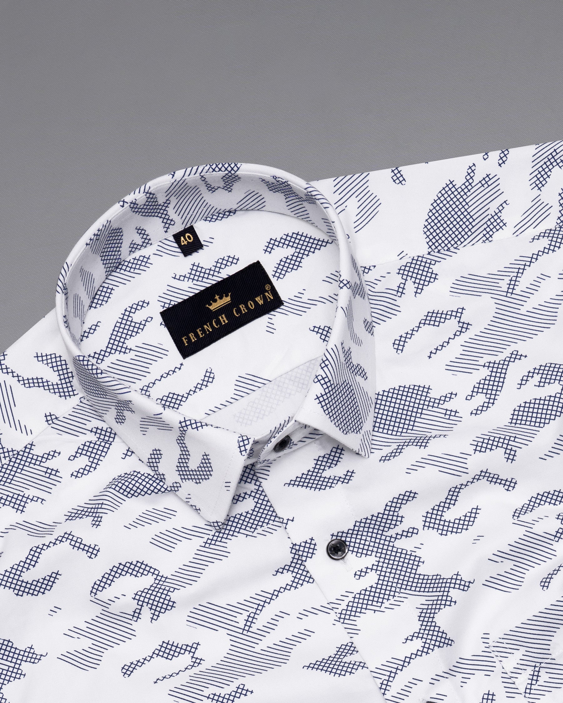 Bright White Camouflage Super soft Premium Cotton Shirt 5290-BLK-38, 5290-BLK-H-38, 5290-BLK-39, 5290-BLK-H-39, 5290-BLK-40, 5290-BLK-H-40, 5290-BLK-42, 5290-BLK-H-42, 5290-BLK-44, 5290-BLK-H-44, 5290-BLK-46, 5290-BLK-H-46, 5290-BLK-48, 5290-BLK-H-48, 5290-BLK-50, 5290-BLK-H-50, 5290-BLK-52, 5290-BLK-H-52