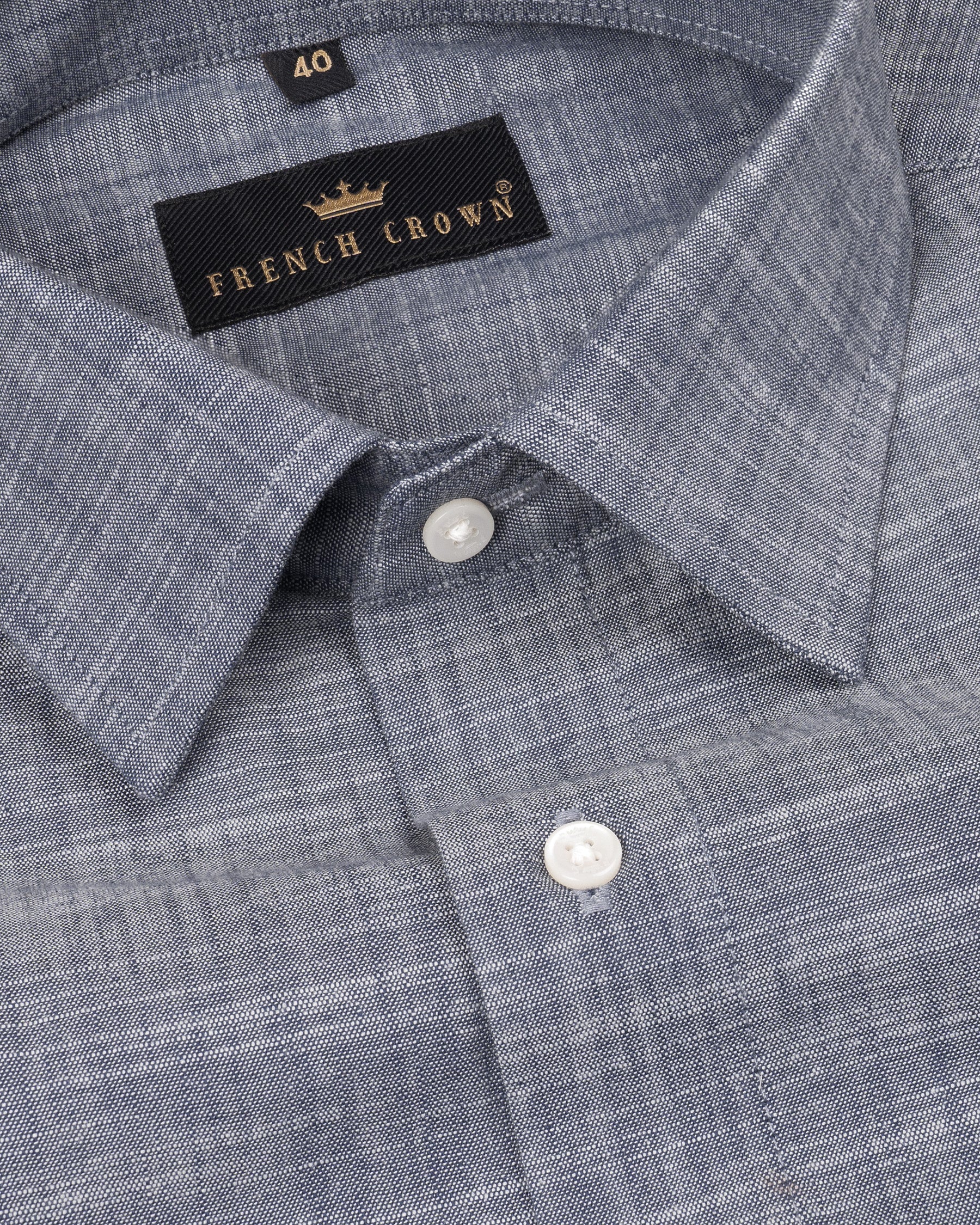 Regent Grey Chambray Premium Cotton Shirt 5291-38, 5291-H-38, 5291-39, 5291-H-39, 5291-40, 5291-H-40, 5291-42, 5291-H-42, 5291-44, 5291-H-44, 5291-46, 5291-H-46, 5291-48, 5291-H-48, 5291-50, 5291-H-50, 5291-52, 5291-H-52