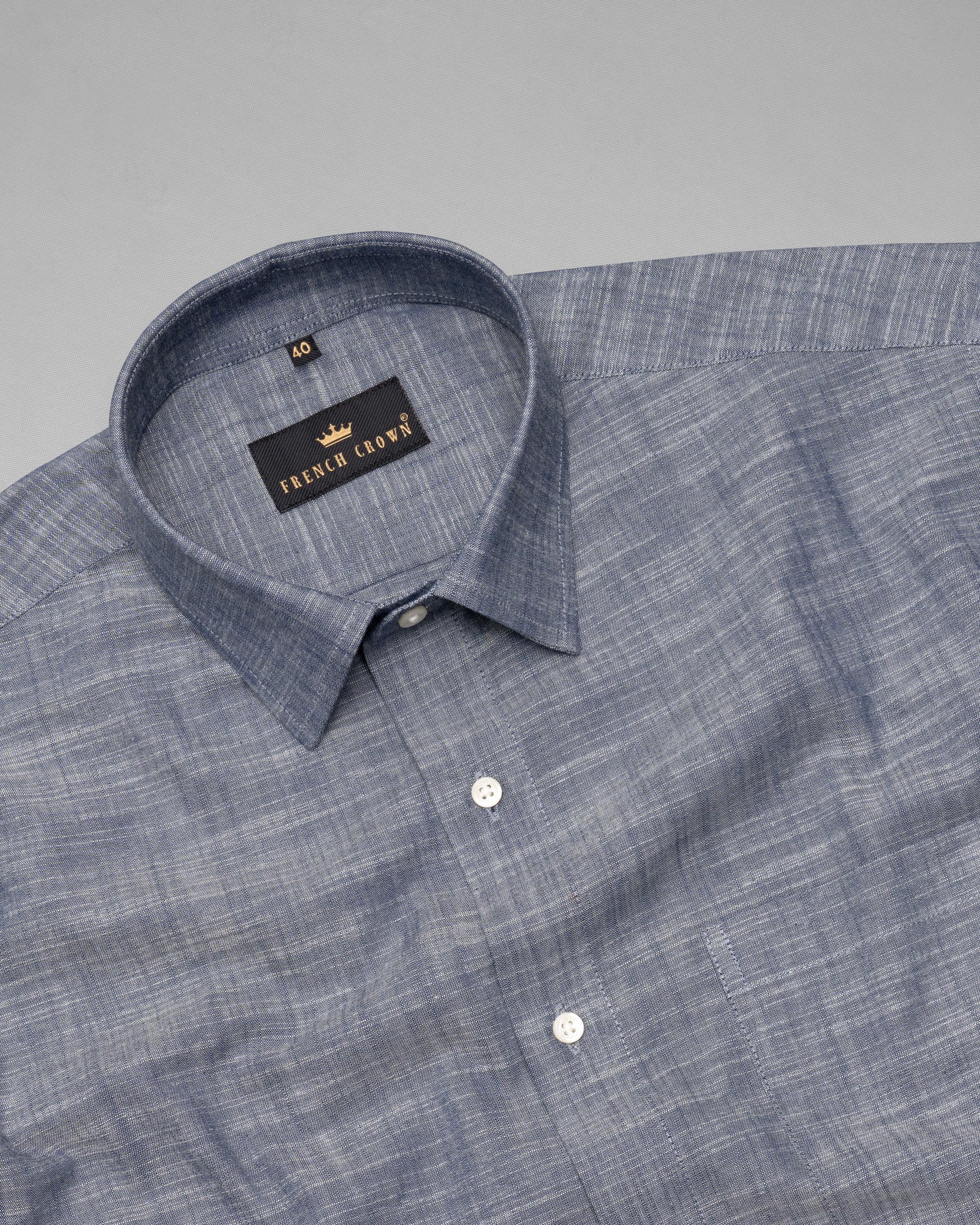 Regent Grey Chambray Premium Cotton Shirt 5291-38, 5291-H-38, 5291-39, 5291-H-39, 5291-40, 5291-H-40, 5291-42, 5291-H-42, 5291-44, 5291-H-44, 5291-46, 5291-H-46, 5291-48, 5291-H-48, 5291-50, 5291-H-50, 5291-52, 5291-H-52