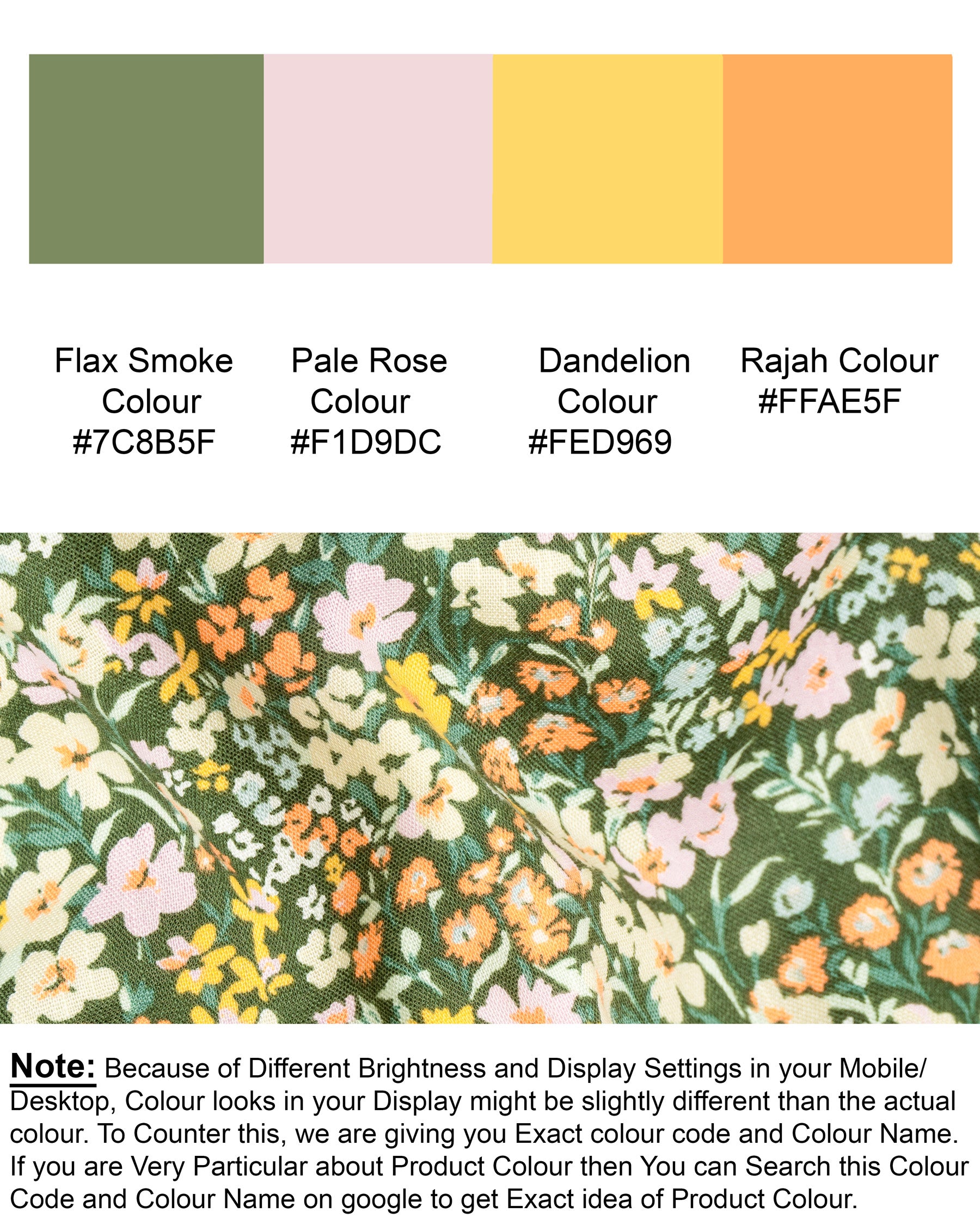 Flax Smoke Green with Multicolor Floral Printed Luxurious Linen Shirt 5298-CC-38, 5298-CC-H-38, 5298-CC-39, 5298-CC-H-39, 5298-CC-40, 5298-CC-H-40, 5298-CC-42, 5298-CC-H-42, 5298-CC-44, 5298-CC-H-44, 5298-CC-46, 5298-CC-H-46, 5298-CC-48, 5298-CC-H-48, 5298-CC-50, 5298-CC-H-50, 5298-CC-52, 5298-CC-H-52