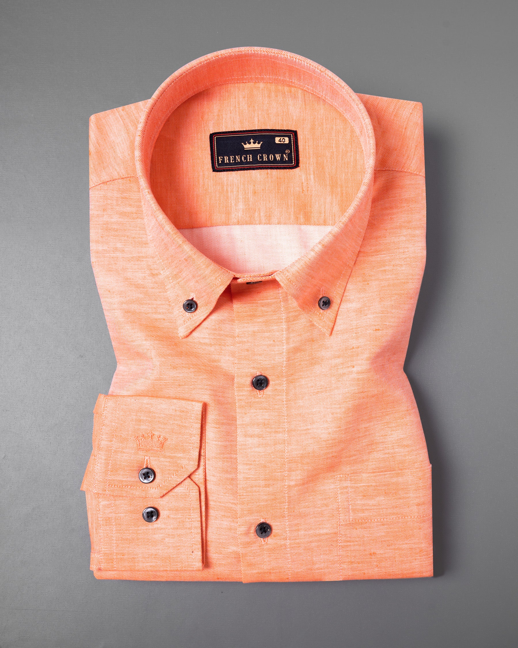 Apricot Orange Luxurious Linen Shirt 5325-BD-BLK-38, 5325-BD-BLK-H-38, 5325-BD-BLK-39, 5325-BD-BLK-H-39, 5325-BD-BLK-40, 5325-BD-BLK-H-40, 5325-BD-BLK-42, 5325-BD-BLK-H-42, 5325-BD-BLK-44, 5325-BD-BLK-H-44, 5325-BD-BLK-46, 5325-BD-BLK-H-46, 5325-BD-BLK-48, 5325-BD-BLK-H-48, 5325-BD-BLK-50, 5325-BD-BLK-H-50, 5325-BD-BLK-52, 5325-BD-BLK-H-52
