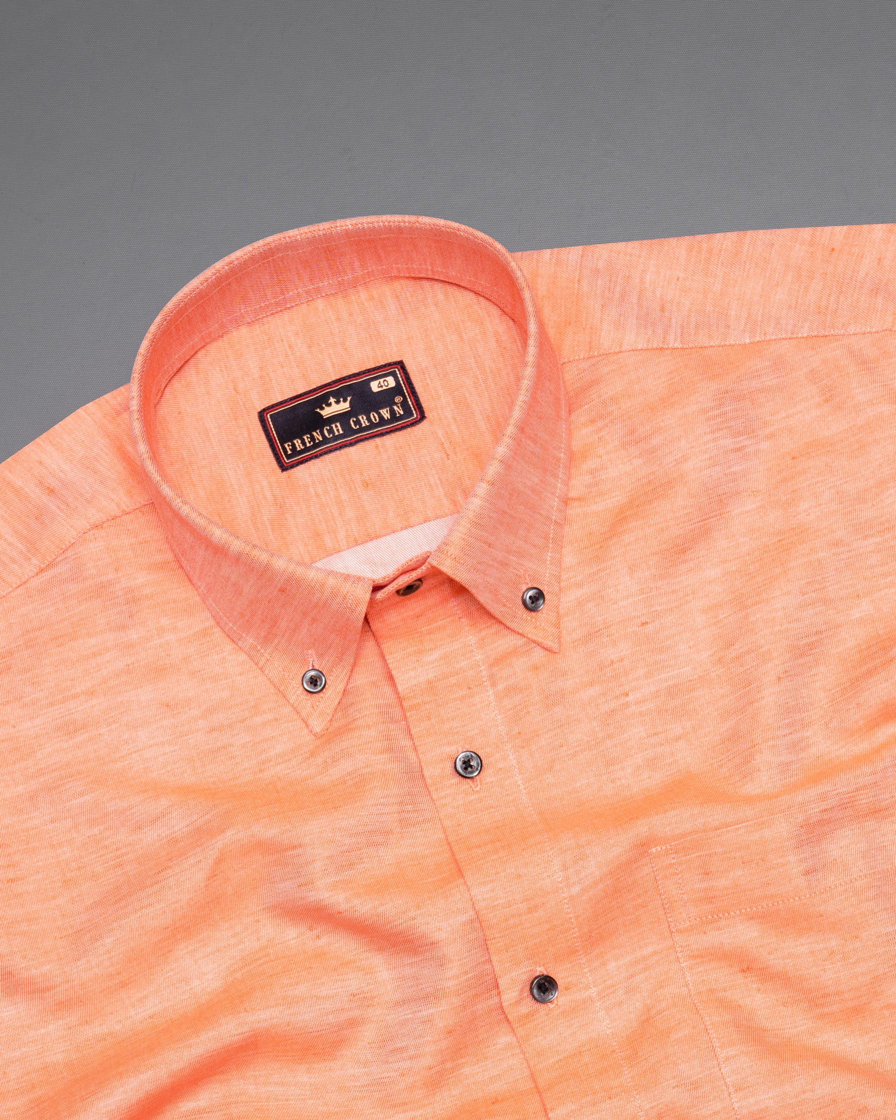 Apricot Orange Luxurious Linen Shirt 5325-BD-BLK-38, 5325-BD-BLK-H-38, 5325-BD-BLK-39, 5325-BD-BLK-H-39, 5325-BD-BLK-40, 5325-BD-BLK-H-40, 5325-BD-BLK-42, 5325-BD-BLK-H-42, 5325-BD-BLK-44, 5325-BD-BLK-H-44, 5325-BD-BLK-46, 5325-BD-BLK-H-46, 5325-BD-BLK-48, 5325-BD-BLK-H-48, 5325-BD-BLK-50, 5325-BD-BLK-H-50, 5325-BD-BLK-52, 5325-BD-BLK-H-52
