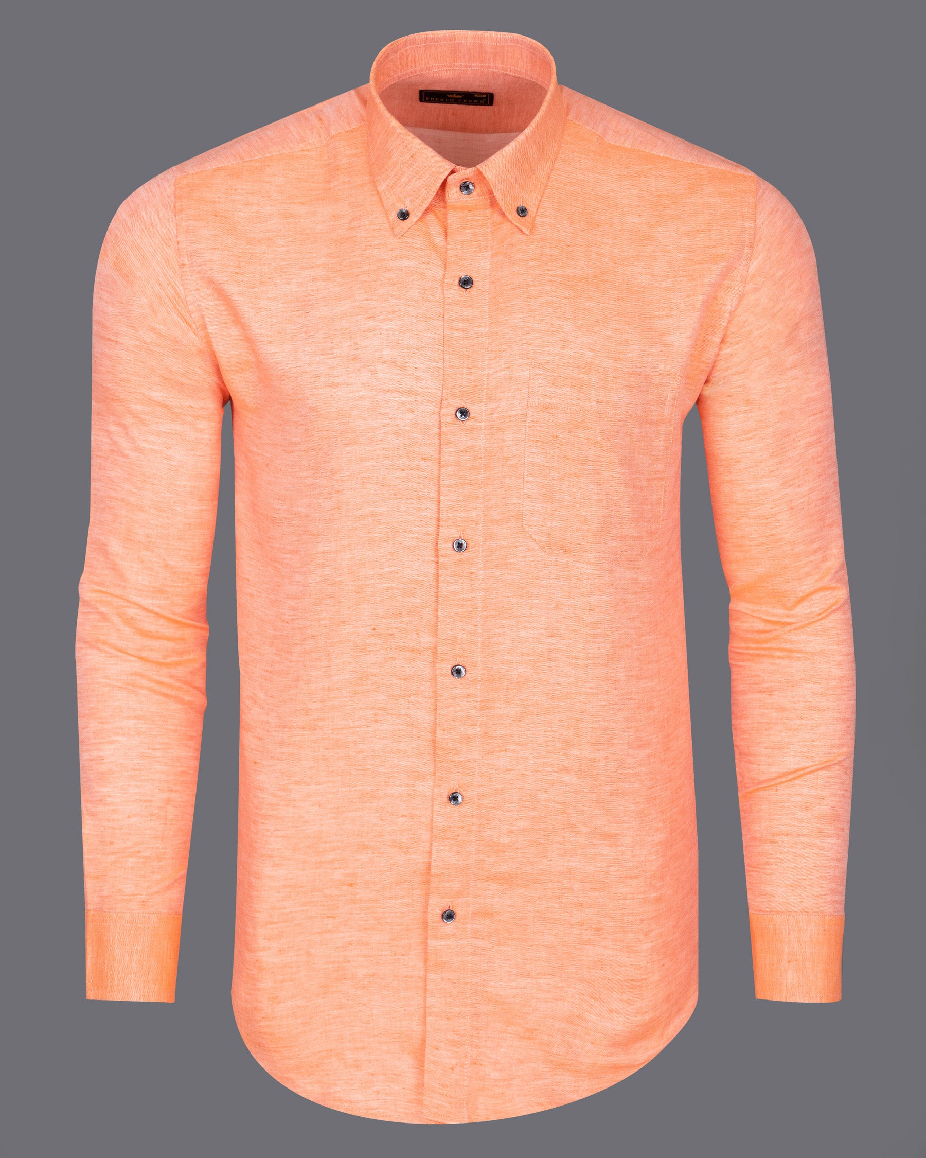 Apricot Orange Luxurious Linen Shirt 5325-BD-BLK-38, 5325-BD-BLK-H-38, 5325-BD-BLK-39, 5325-BD-BLK-H-39, 5325-BD-BLK-40, 5325-BD-BLK-H-40, 5325-BD-BLK-42, 5325-BD-BLK-H-42, 5325-BD-BLK-44, 5325-BD-BLK-H-44, 5325-BD-BLK-46, 5325-BD-BLK-H-46, 5325-BD-BLK-48, 5325-BD-BLK-H-48, 5325-BD-BLK-50, 5325-BD-BLK-H-50, 5325-BD-BLK-52, 5325-BD-BLK-H-52