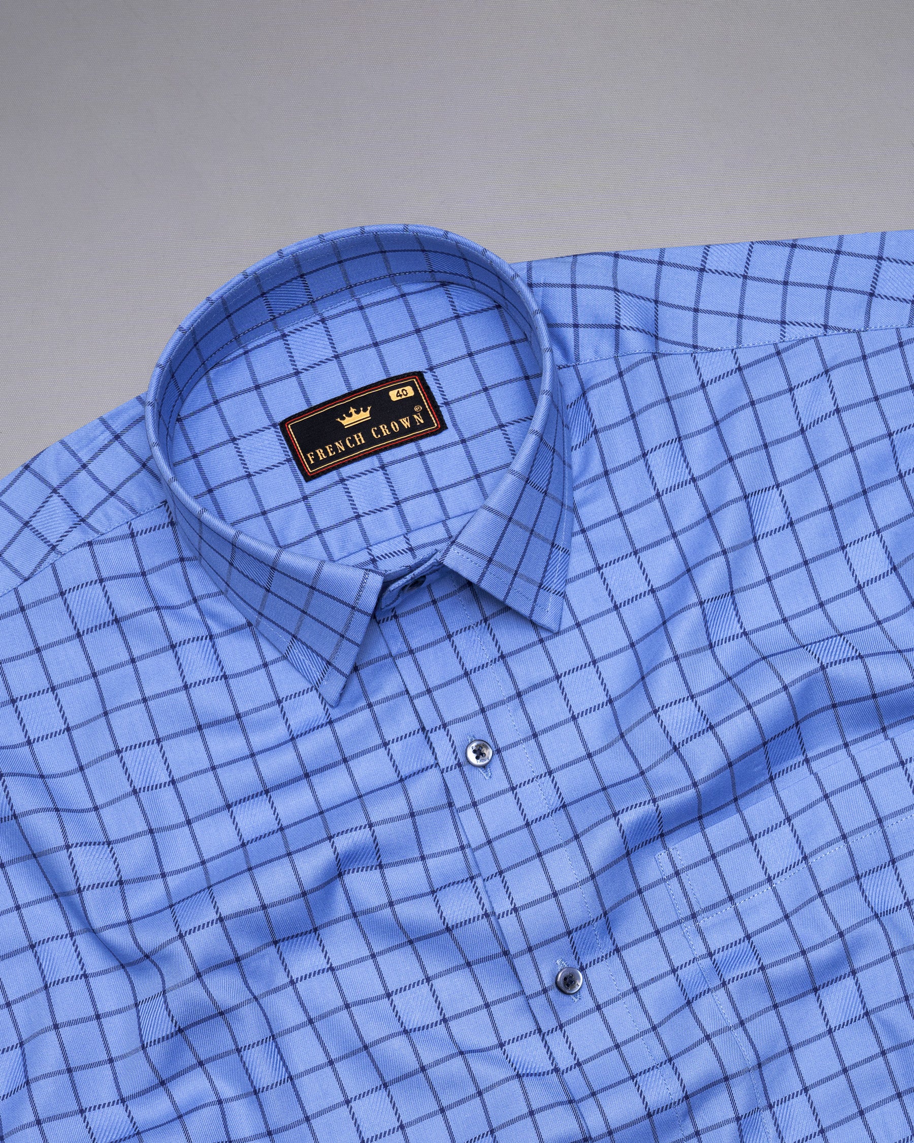 Portage Blue Windowpane Premium Cotton Shirt 5328-BLE-38, 5328-BLE-H-38, 5328-BLE-39, 5328-BLE-H-39, 5328-BLE-40, 5328-BLE-H-40, 5328-BLE-42, 5328-BLE-H-42, 5328-BLE-44, 5328-BLE-H-44, 5328-BLE-46, 5328-BLE-H-46, 5328-BLE-48, 5328-BLE-H-48, 5328-BLE-50, 5328-BLE-H-50, 5328-BLE-52, 5328-BLE-H-52