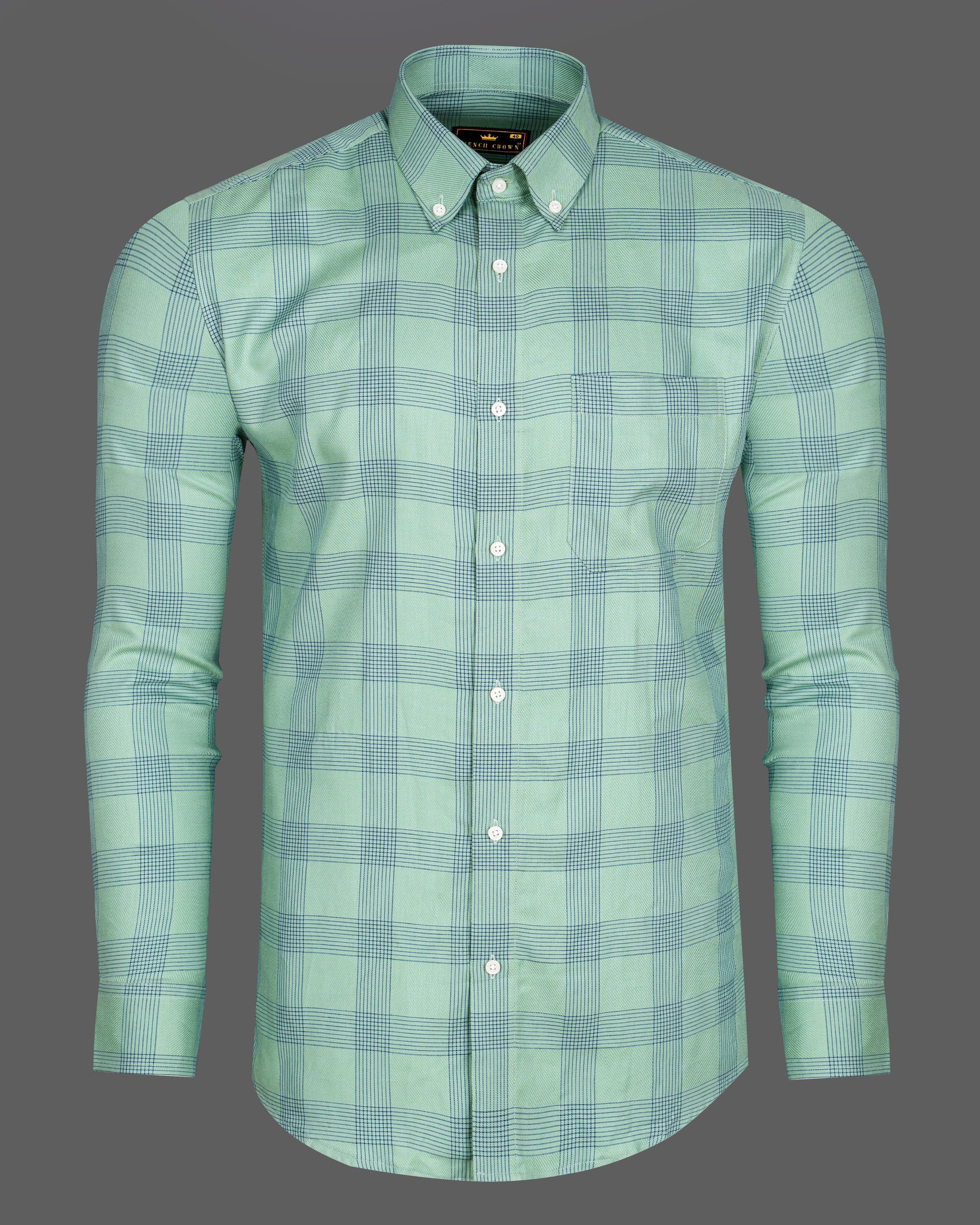 Sea Mist Twill Plaid Premium Cotton Shirt 5339-BD-38, 5339-BD-H-38, 5339-BD-39, 5339-BD-H-39, 5339-BD-40, 5339-BD-H-40, 5339-BD-42, 5339-BD-H-42, 5339-BD-44, 5339-BD-H-44, 5339-BD-46, 5339-BD-H-46, 5339-BD-48, 5339-BD-H-48, 5339-BD-50, 5339-BD-H-50, 5339-BD-52, 5339-BD-H-52