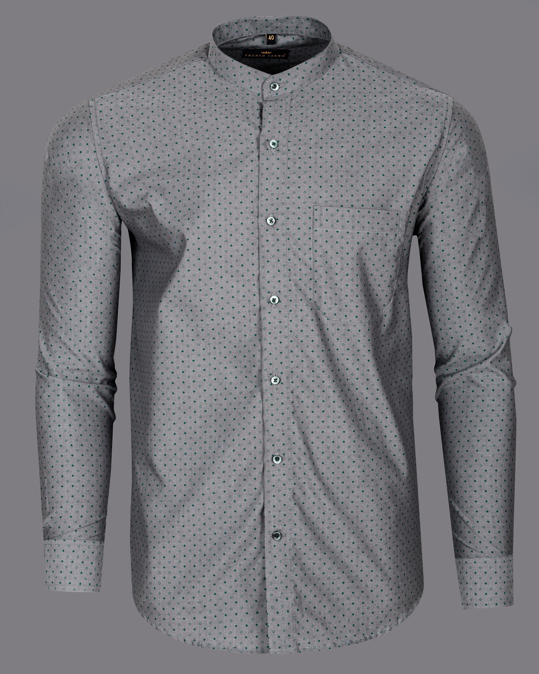 Regent Gray Printed Premium Cotton Shirt 5349-M-GR-38, 5349-M-GR-H-38, 5349-M-GR-39, 5349-M-GR-H-39, 5349-M-GR-40, 5349-M-GR-H-40, 5349-M-GR-42, 5349-M-GR-H-42, 5349-M-GR-44, 5349-M-GR-H-44, 5349-M-GR-46, 5349-M-GR-H-46, 5349-M-GR-48, 5349-M-GR-H-48, 5349-M-GR-50, 5349-M-GR-H-50, 5349-M-GR-52, 5349-M-GR-H-52