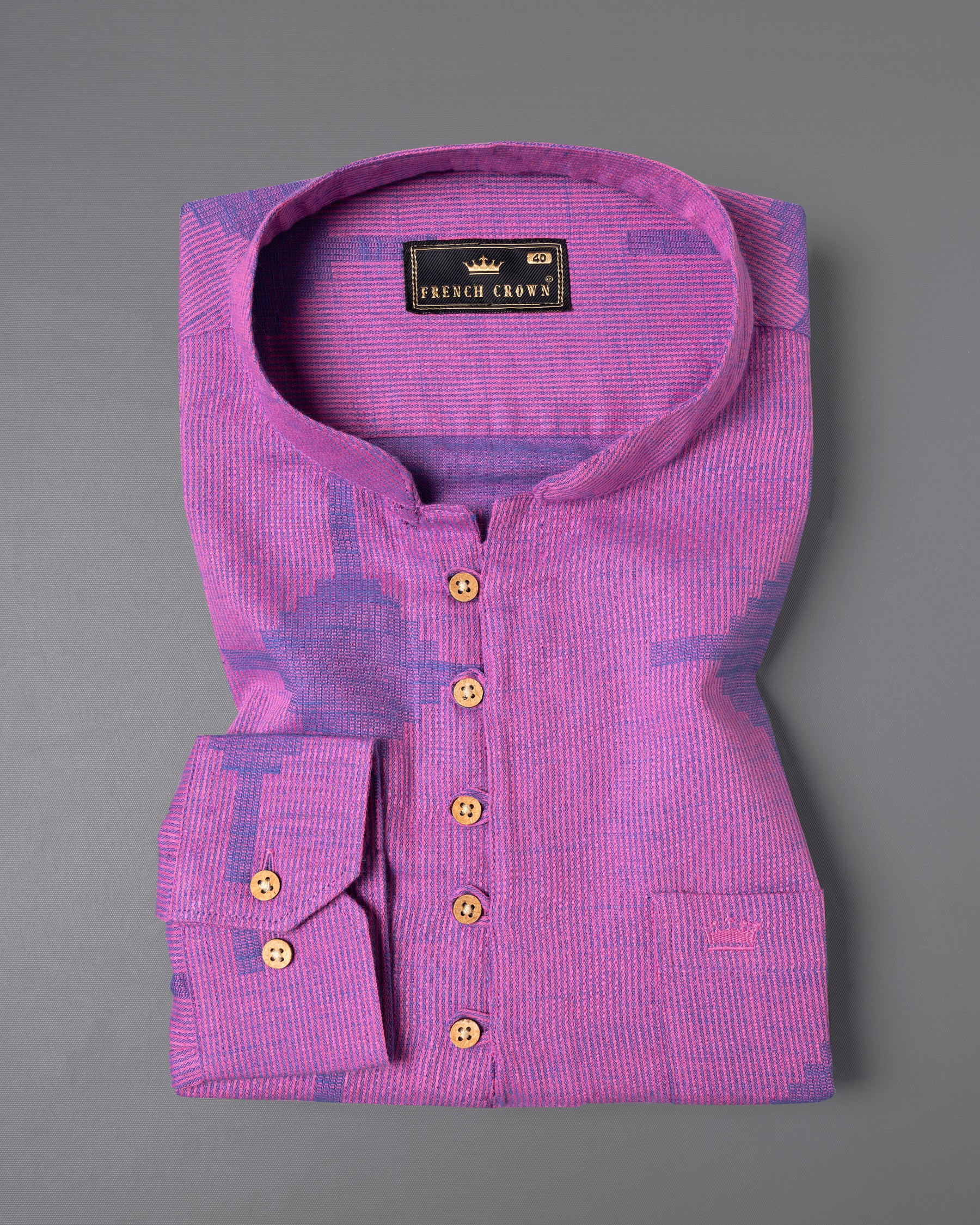 Mulberry Pink Striped and Dobby Textured Kurta Shirt 5389-KS-38, 5389-KS-H-38, 5389-KS-39, 5389-KS-H-39, 5389-KS-40, 5389-KS-H-40, 5389-KS-42, 5389-KS-H-42, 5389-KS-44, 5389-KS-H-44, 5389-KS-46, 5389-KS-H-46, 5389-KS-48, 5389-KS-H-48, 5389-KS-50, 5389-KS-H-50, 5389-KS-52, 5389-KS-H-52