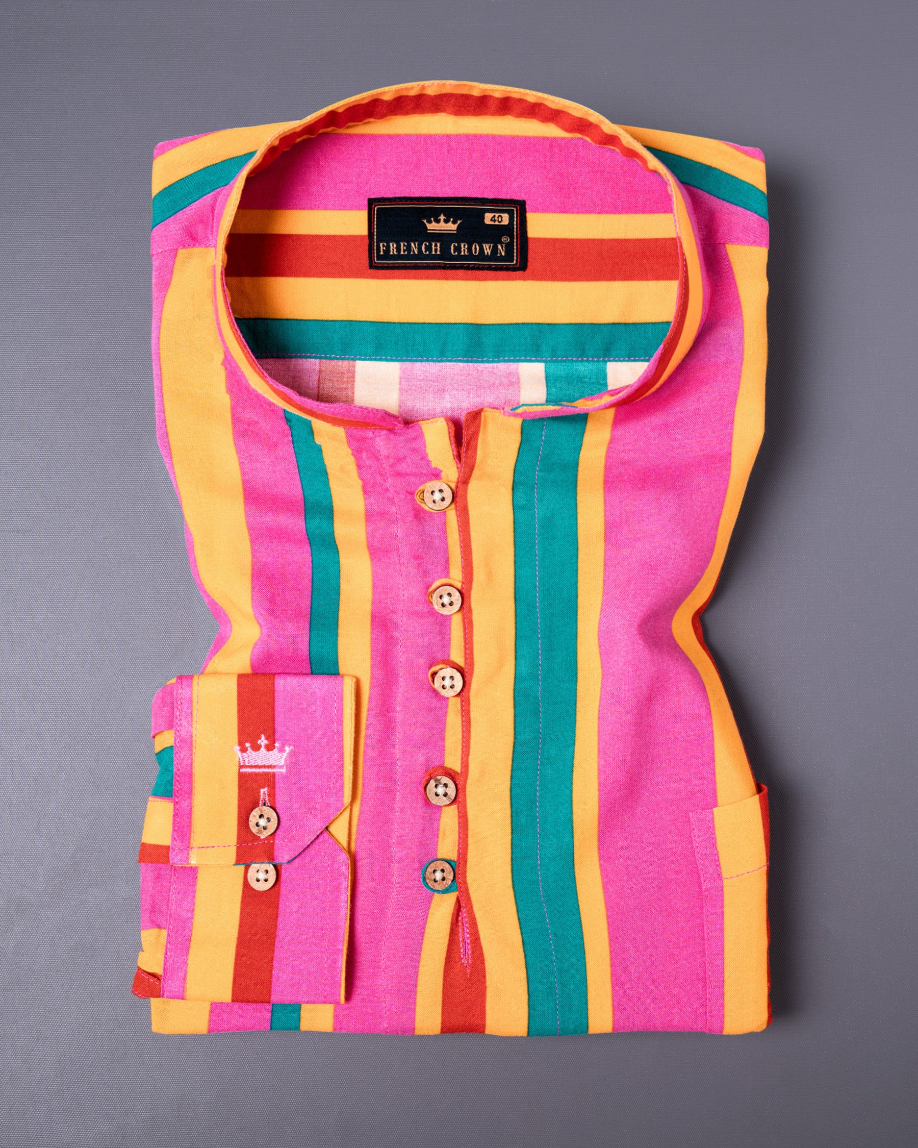 Persian Pink and Rajah Multicolour Striped Premium Tencel Kurta Shirt 5390-KS-38, 5390-KS-H-38, 5390-KS-39, 5390-KS-H-39, 5390-KS-40, 5390-KS-H-40, 5390-KS-42, 5390-KS-H-42, 5390-KS-44, 5390-KS-H-44, 5390-KS-46, 5390-KS-H-46, 5390-KS-48, 5390-KS-H-48, 5390-KS-50, 5390-KS-H-50, 5390-KS-52, 5390-KS-H-52