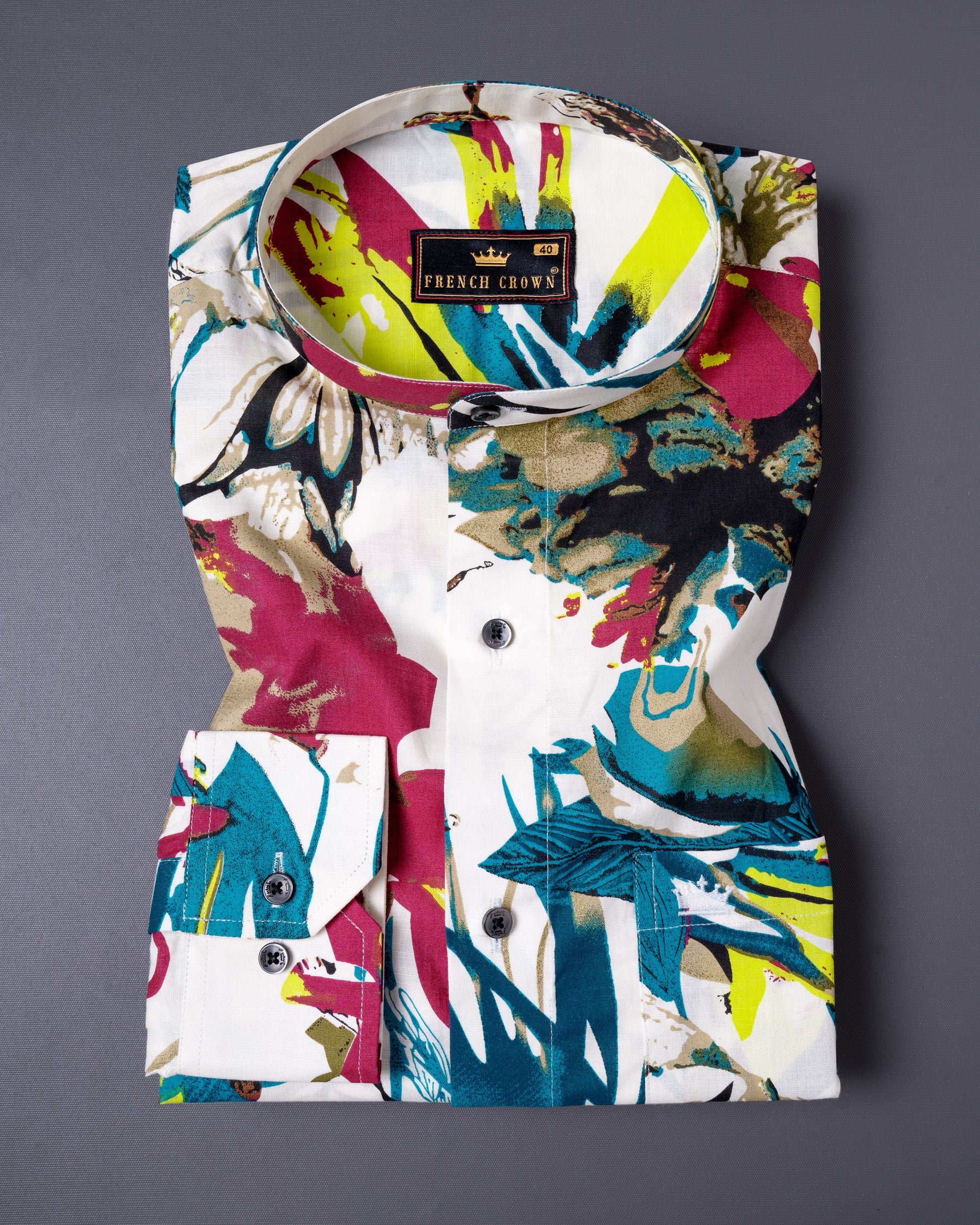 Off White Vibrant Flora art Printed Luxurious Linen Shirt 5409-M-BLK-38, 5409-M-BLK-H-38, 5409-M-BLK-39, 5409-M-BLK-H-39, 5409-M-BLK-40, 5409-M-BLK-H-40, 5409-M-BLK-42, 5409-M-BLK-H-42, 5409-M-BLK-44, 5409-M-BLK-H-44, 5409-M-BLK-46, 5409-M-BLK-H-46, 5409-M-BLK-48, 5409-M-BLK-H-48, 5409-M-BLK-50, 5409-M-BLK-H-50, 5409-M-BLK-52, 5409-M-BLK-H-52