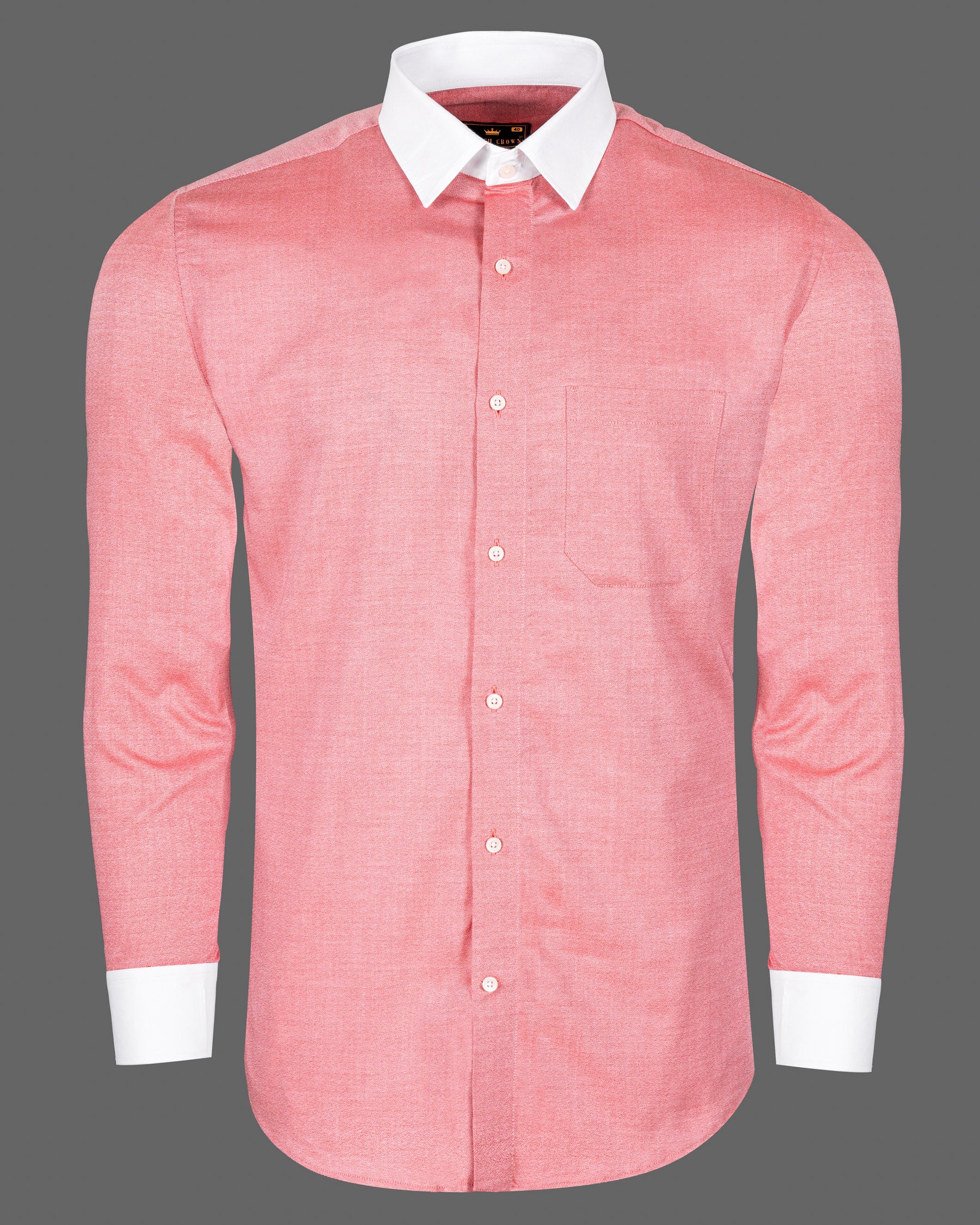 Red with White Collar Dobby Textured Premium Giza Cotton Shirt 5430-WCC-38, 5430-WCC-H-38, 5430-WCC-39, 5430-WCC-H-39, 5430-WCC-40, 5430-WCC-H-40, 5430-WCC-42, 5430-WCC-H-42, 5430-WCC-44, 5430-WCC-H-44, 5430-WCC-46, 5430-WCC-H-46, 5430-WCC-48, 5430-WCC-H-48, 5430-WCC-50, 5430-WCC-H-50, 5430-WCC-52, 5430-WCC-H-52