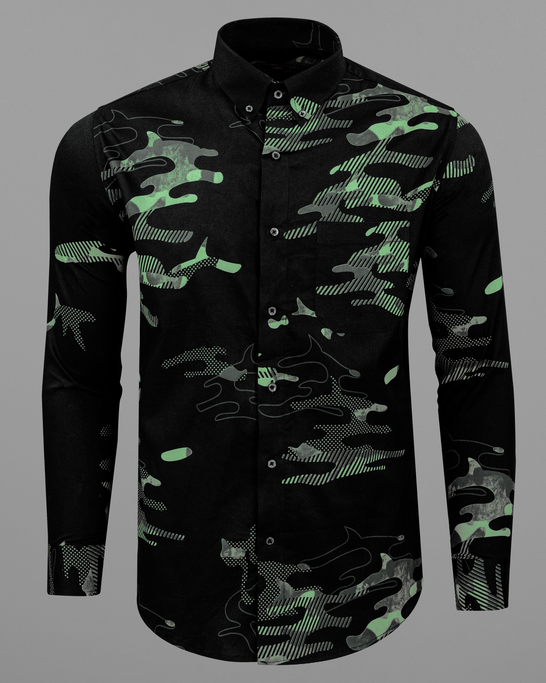 Jade Black Camouflage Printed Royal Oxford Shirt 5498-BD-BLK-38, 5498-BD-BLK-H-38, 5498-BD-BLK-39, 5498-BD-BLK-H-39, 5498-BD-BLK-40, 5498-BD-BLK-H-40, 5498-BD-BLK-42, 5498-BD-BLK-H-42, 5498-BD-BLK-44, 5498-BD-BLK-H-44, 5498-BD-BLK-46, 5498-BD-BLK-H-46, 5498-BD-BLK-48, 5498-BD-BLK-H-48, 5498-BD-BLK-50, 5498-BD-BLK-H-50, 5498-BD-BLK-52, 5498-BD-BLK-H-52