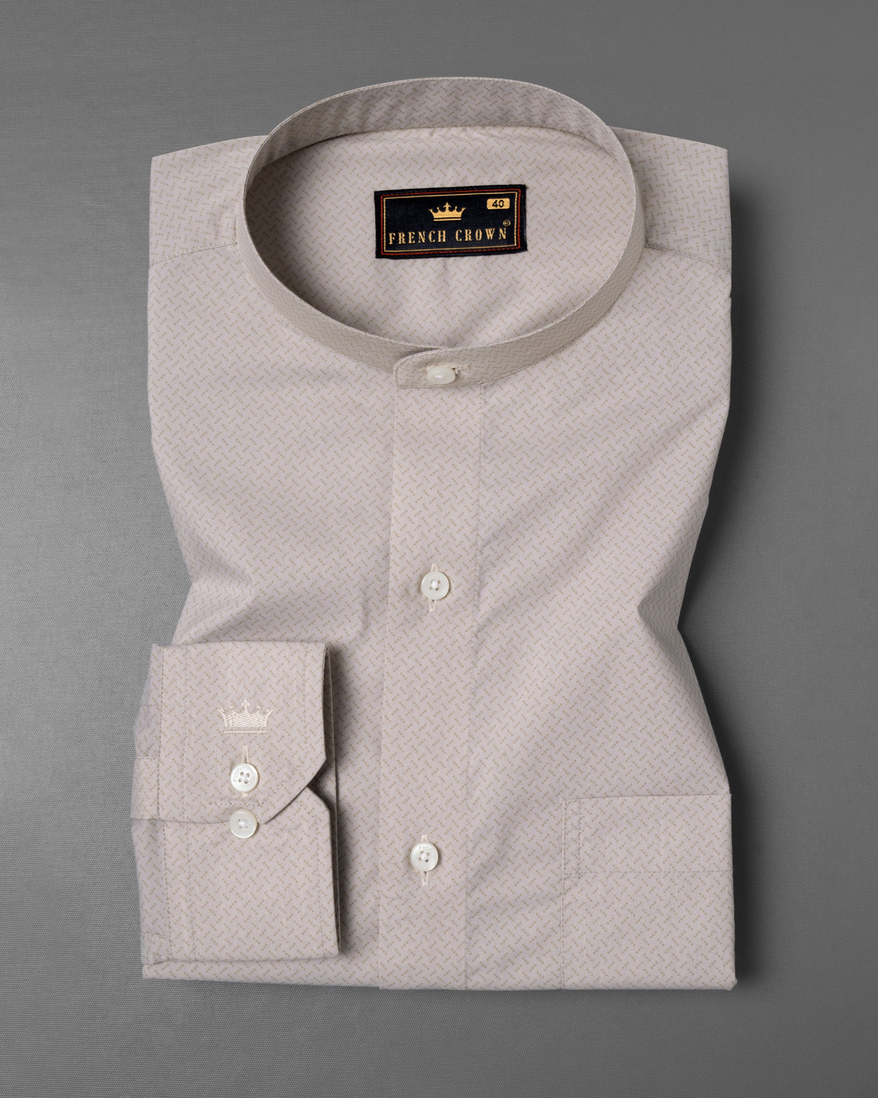 Beige Micro Printed Premium Cotton Shirt 5505-M-38, 5505-M-H-38, 5505-M-39, 5505-M-H-39, 5505-M-40, 5505-M-H-40, 5505-M-42, 5505-M-H-42, 5505-M-44, 5505-M-H-44, 5505-M-46, 5505-M-H-46, 5505-M-48, 5505-M-H-48, 5505-M-50, 5505-M-H-50, 5505-M-52, 5505-M-H-52