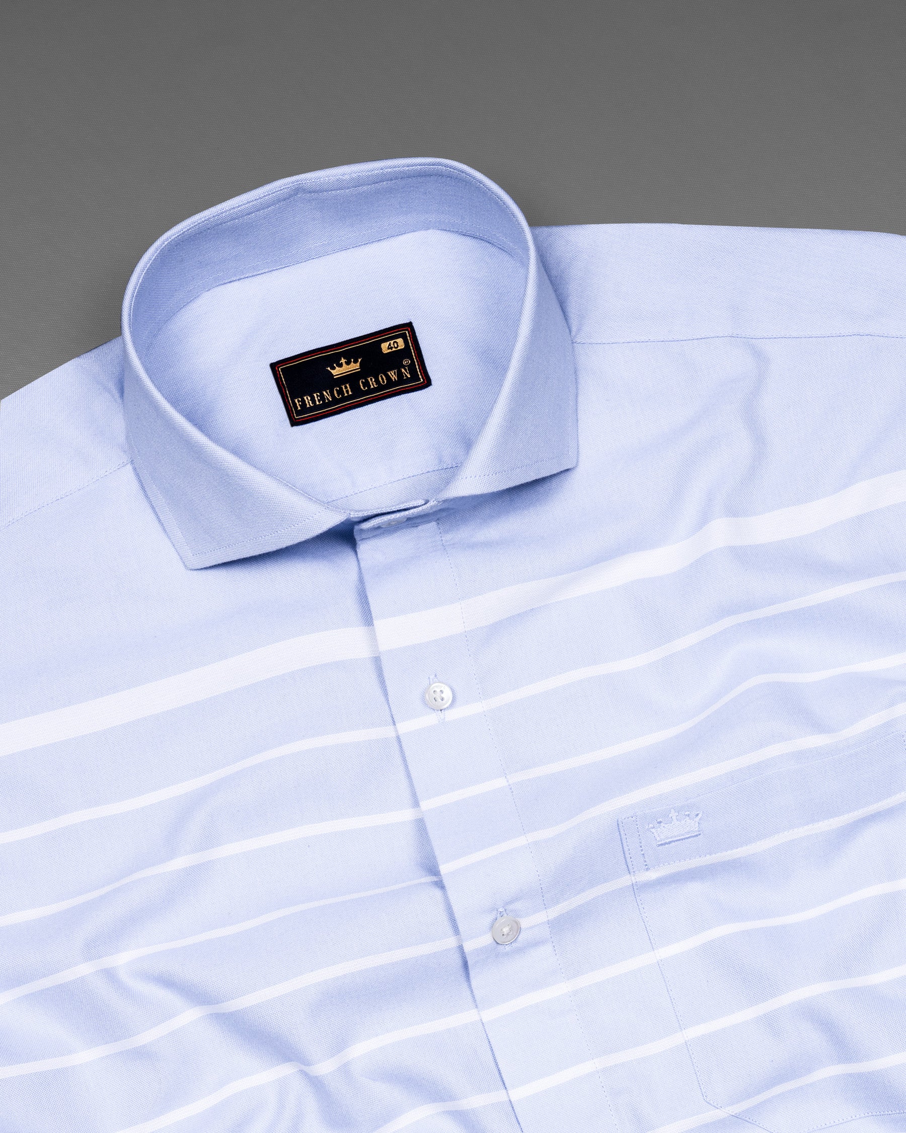 Pale Cornflower Blue and White Striped Royal Oxford Shirt 5507-CA-38, 5507-CA-H-38, 5507-CA-39, 5507-CA-H-39, 5507-CA-40, 5507-CA-H-40, 5507-CA-42, 5507-CA-H-42, 5507-CA-44, 5507-CA-H-44, 5507-CA-46, 5507-CA-H-46, 5507-CA-48, 5507-CA-H-48, 5507-CA-50, 5507-CA-H-50, 5507-CA-52, 5507-CA-H-52