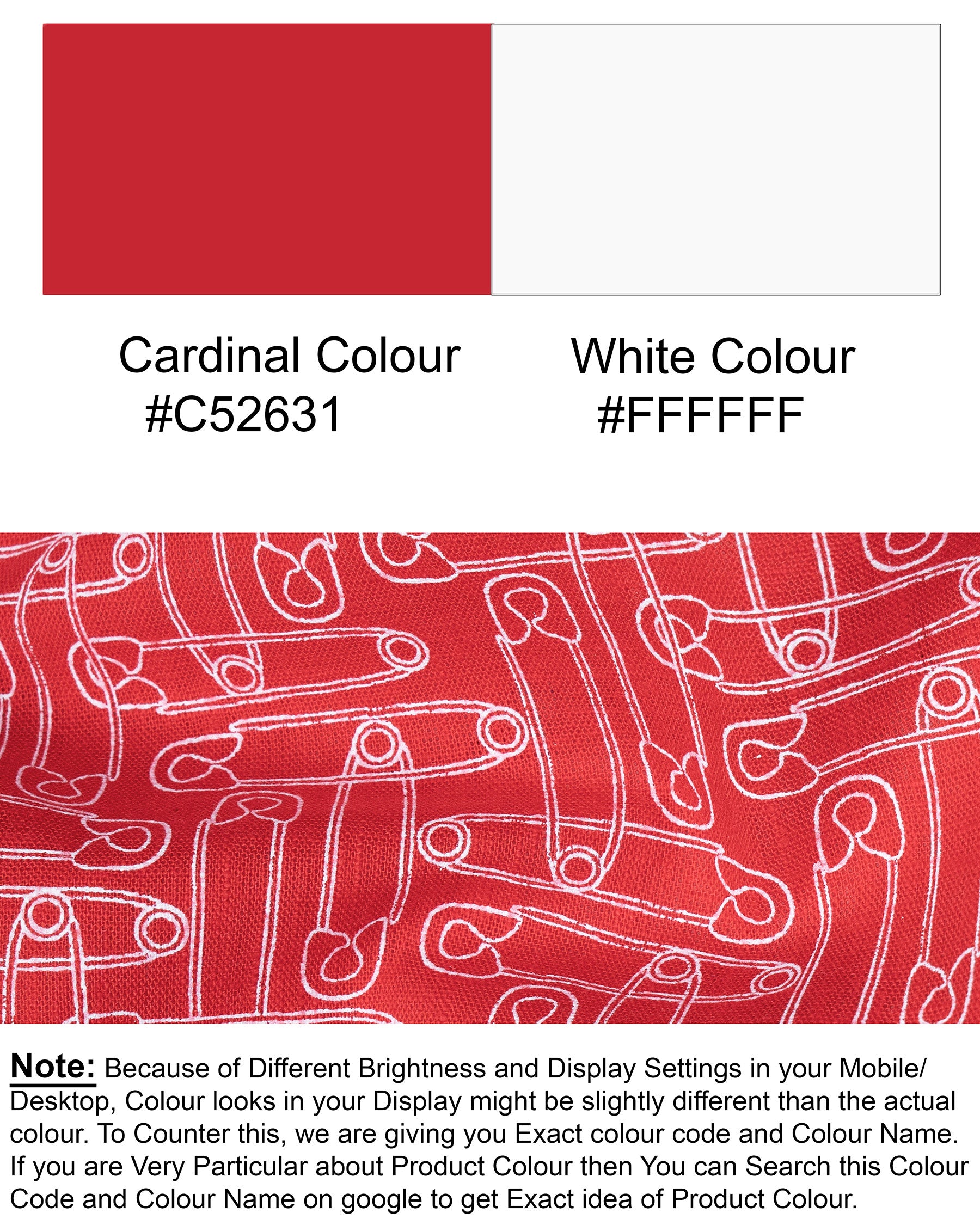 Cardinal Red Safety Pin Printed Luxurious Linen Shirt 5521-38, 5521-H-38, 5521-39, 5521-H-39, 5521-40, 5521-H-40, 5521-42, 5521-H-42, 5521-44, 5521-H-44, 5521-46, 5521-H-46, 5521-48, 5521-H-48, 5521-50, 5521-H-50, 5521-52, 5521-H-52
